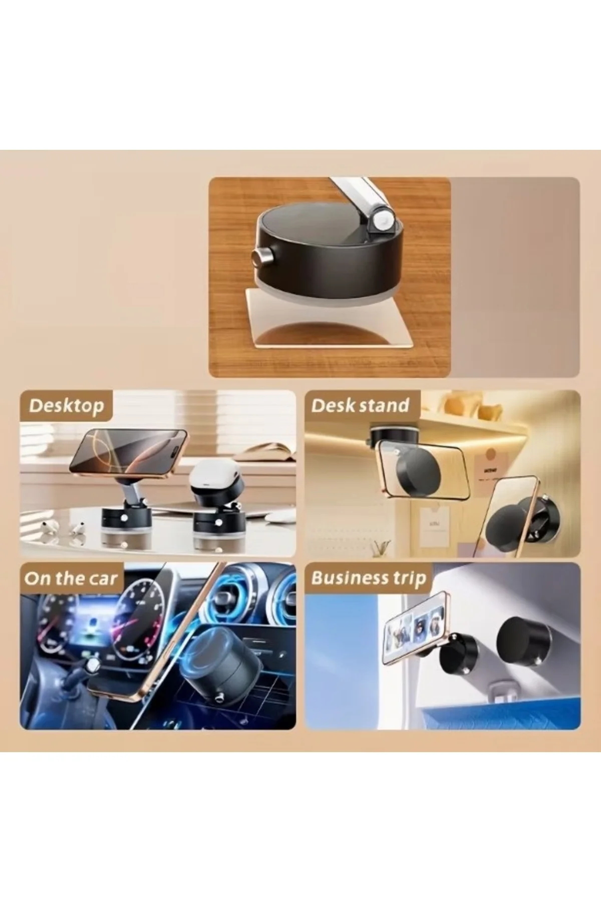 Mıknatıslı Katlanabilir Telefon Tutucu - Torpido ve Cam Uyumlu Mıknatıslı Katlanabilir Telefon Tutucu - Torpido ve Cam Uyumlu - Görsel 4