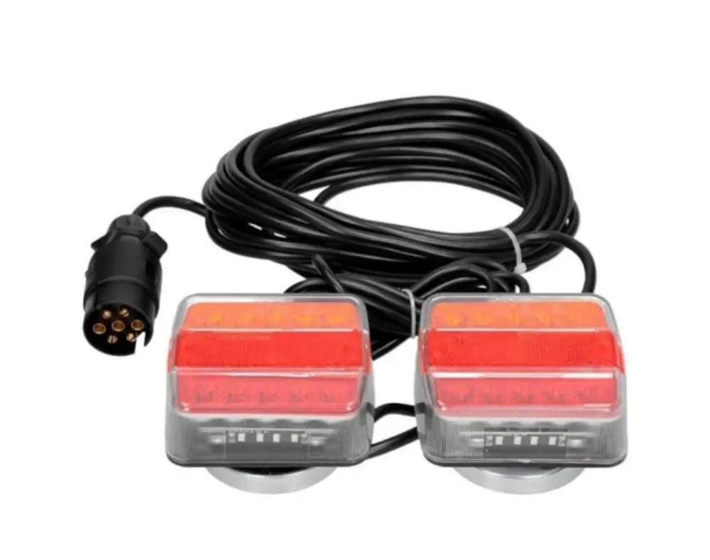 MIKNATISLI LED RÖMORK STOP LAMBASI SETİ 7 PİN SOKETLİ