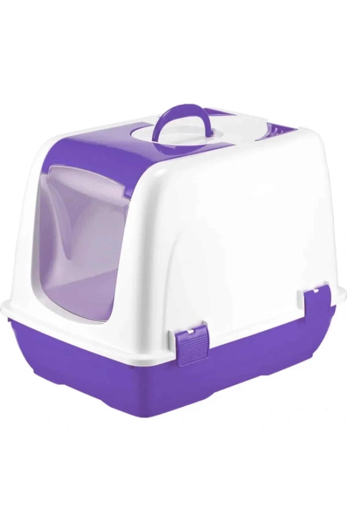 Mikopet Küçük Kapalı Kedi Tuvaleti Mor