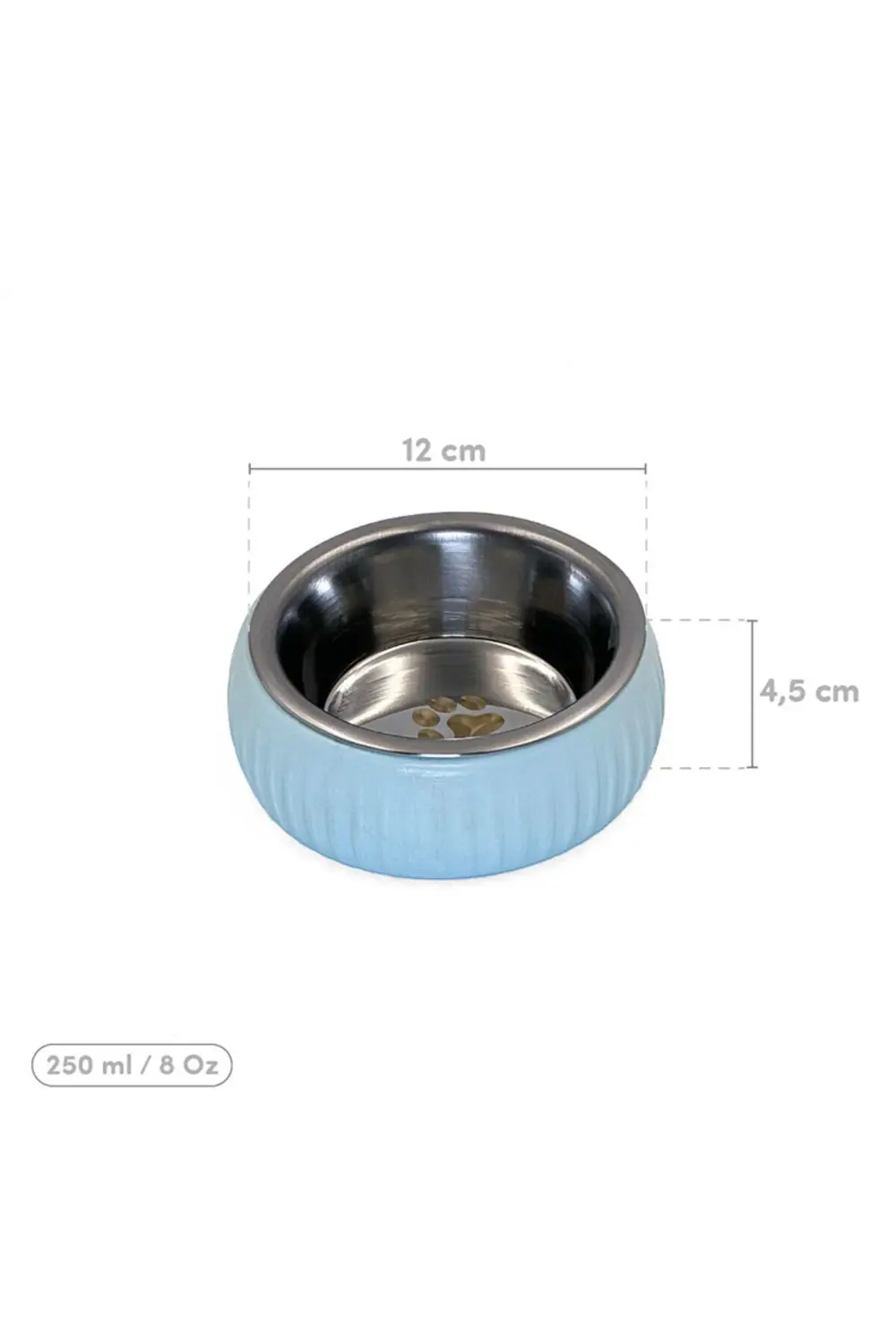 Mikopet Organik Seramik Mama Kabı Mavi