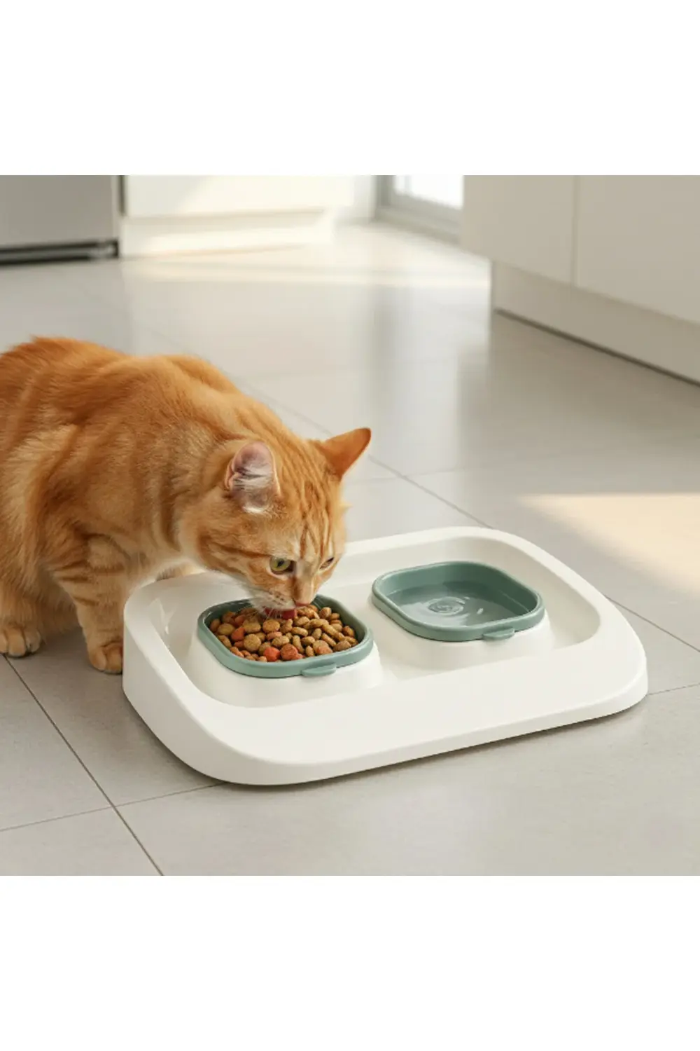 Mikopet Yeşil 2'si 1 Arada Mama Ve Su Kabı