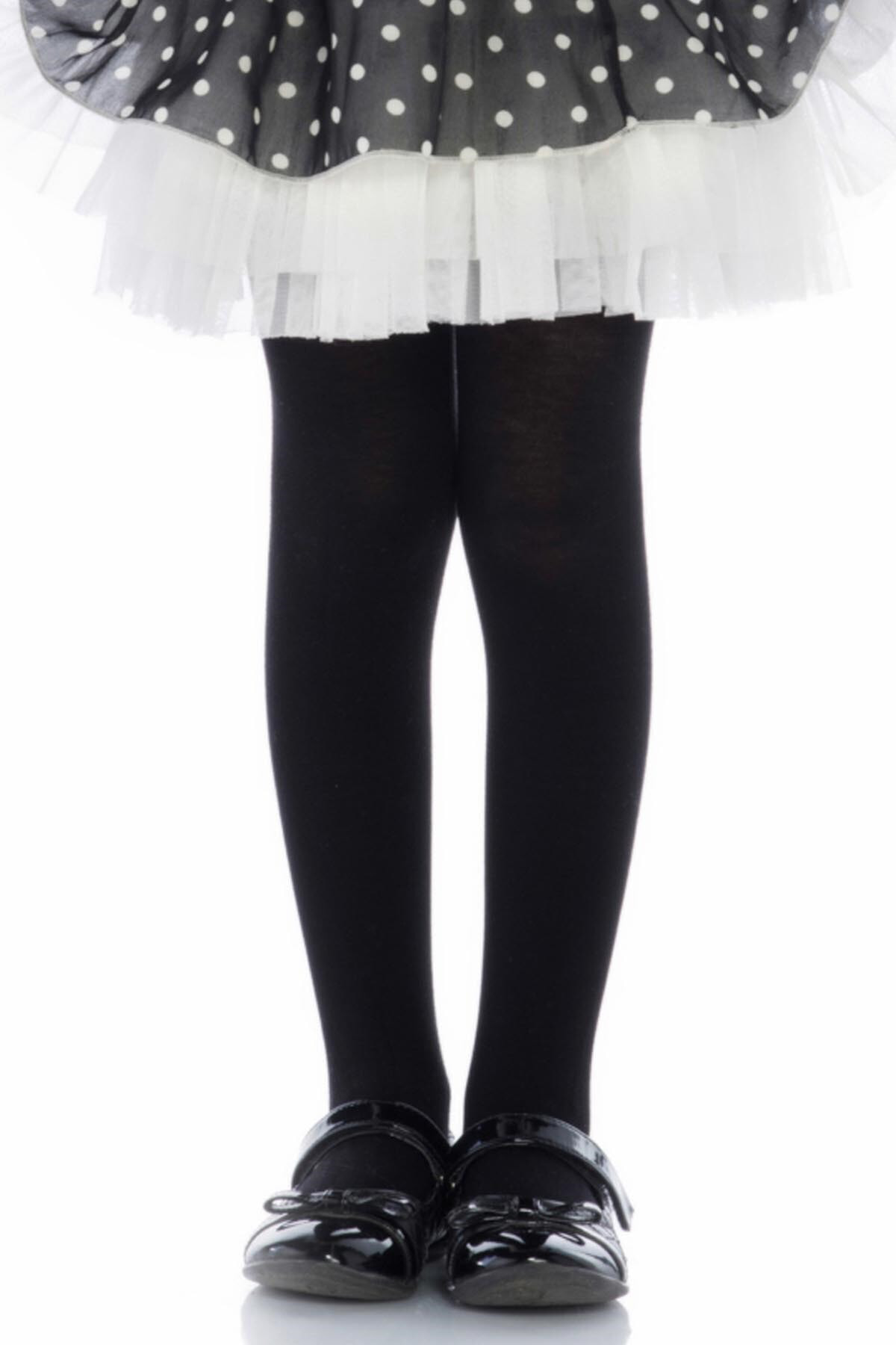 Mikro 50 Siyah Çocuk Mus Külotlu Çorap