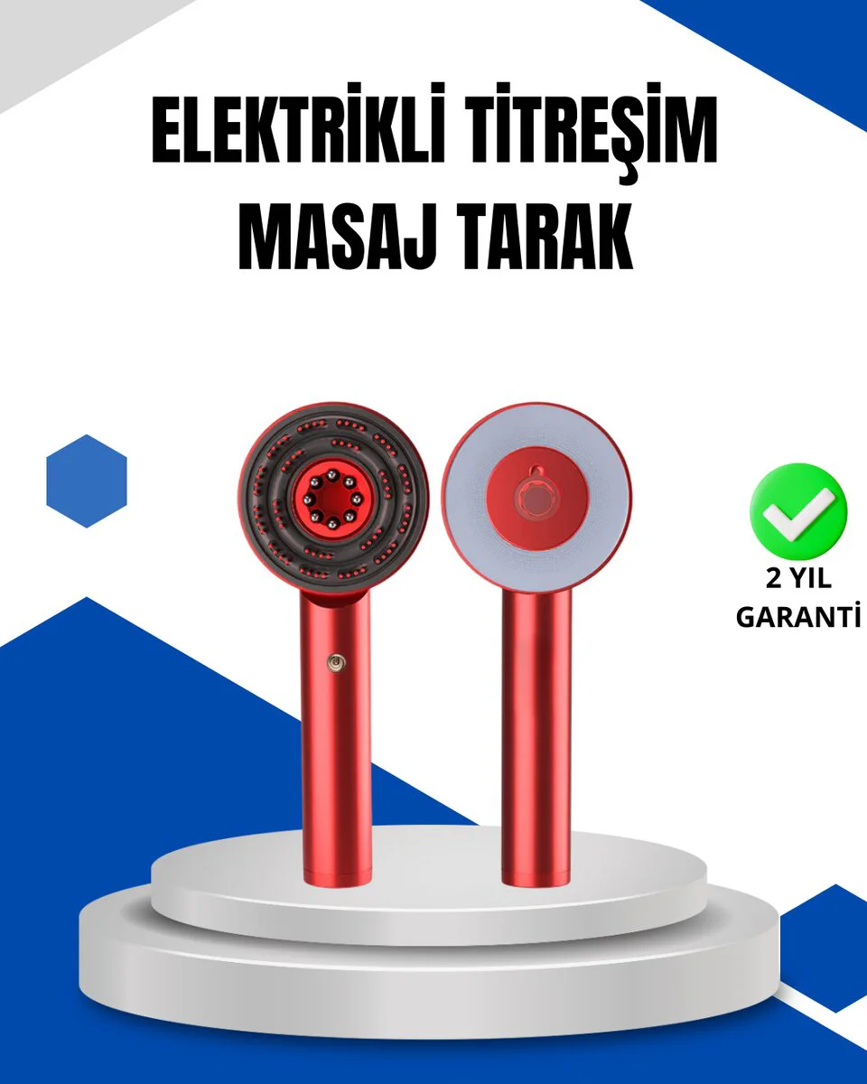 Mikro Akım Saç Masaj Fırçası - Yağ Uygulamalı Elektrikli Saç Bakım Cihazı