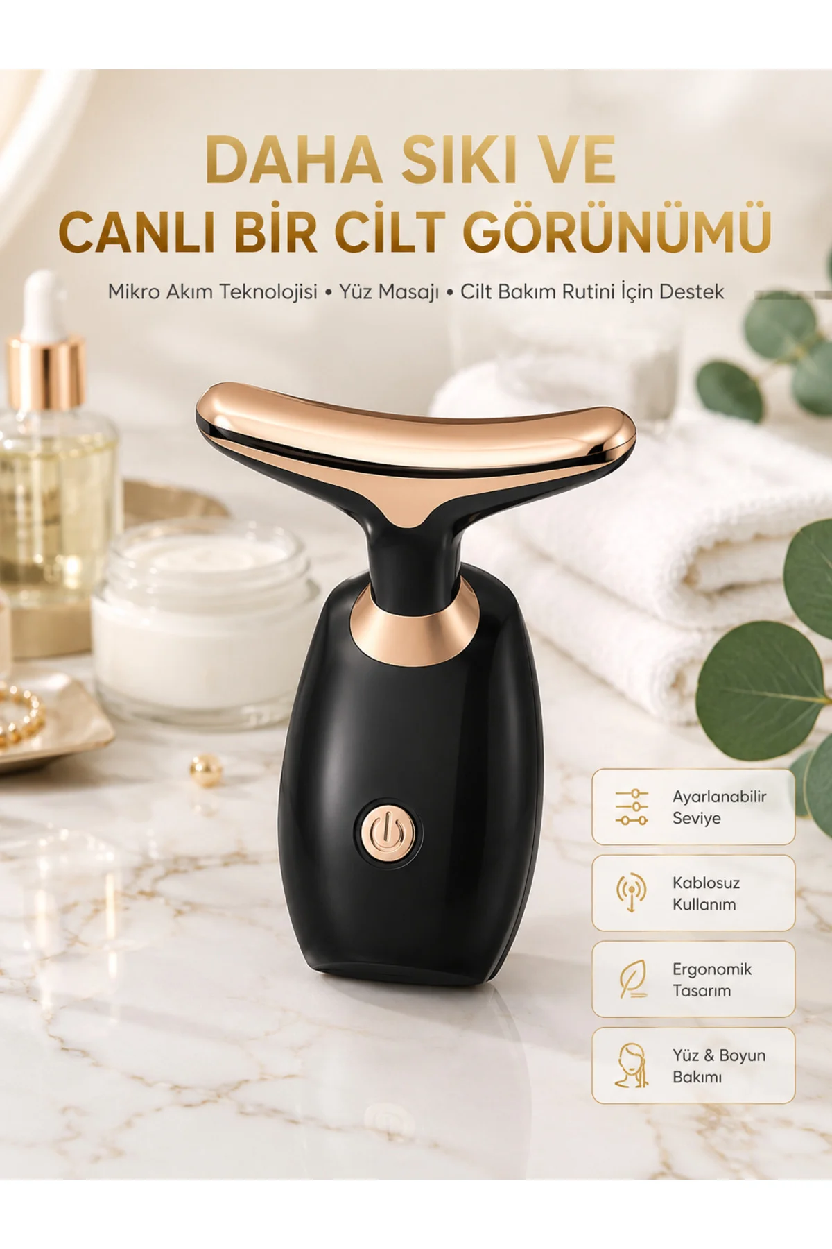 Mikro Akım Teknolojili, Taşınabilir Cilt Bakım Cihazı Mikro Akım Teknolojili, Taşınabilir Cilt Bakım Cihazı