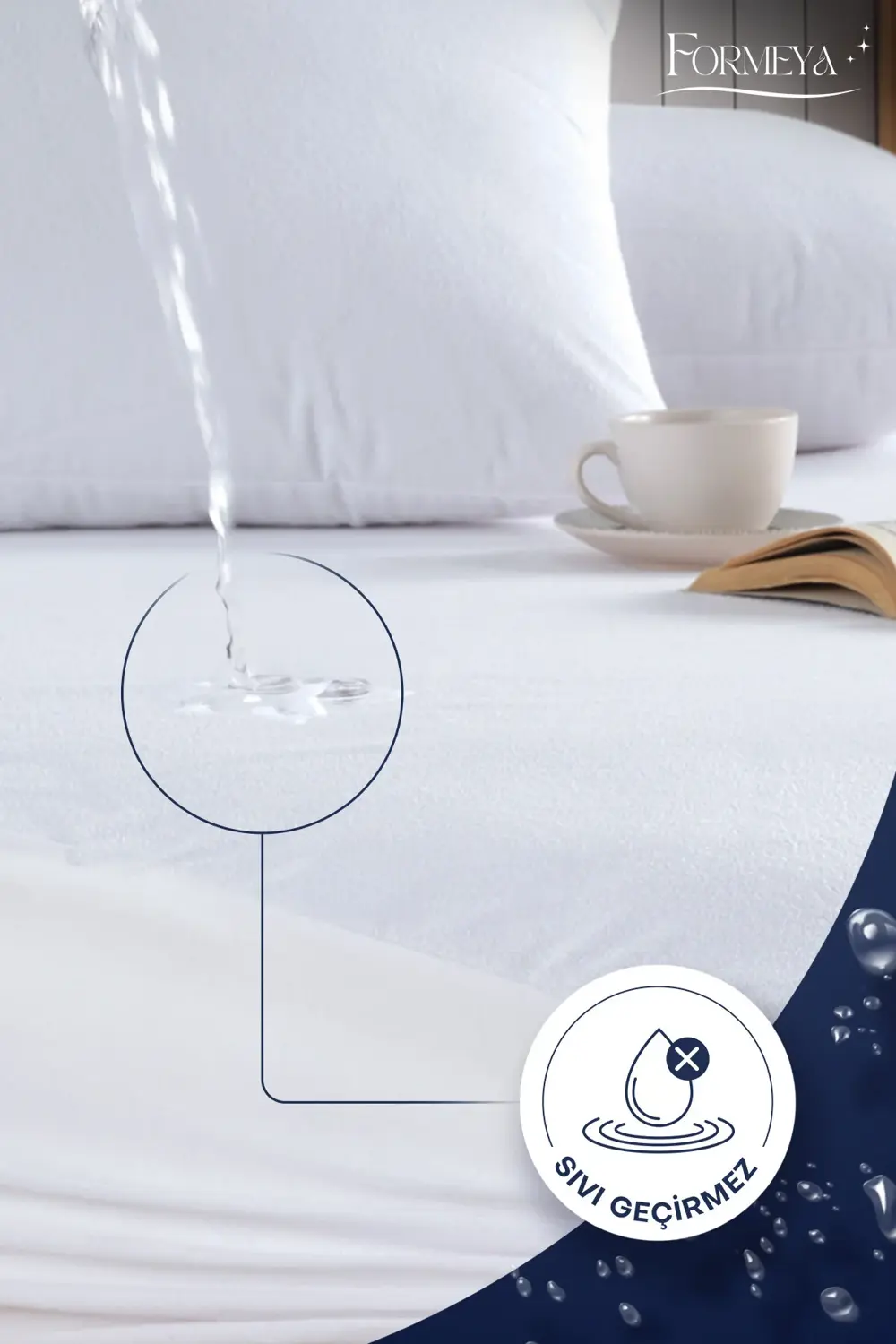 Mikro Fitted Full Kenar Su Sıvı Geçirmez Yatak Koruyucu Alez Bebe