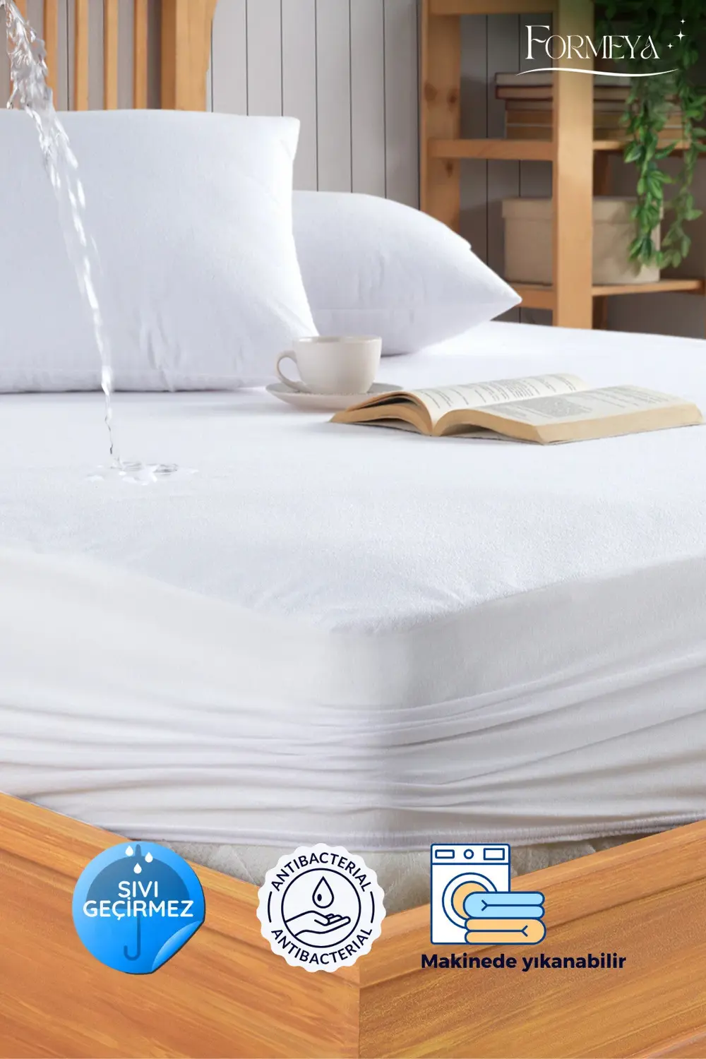 Mikro Fitted Full Kenar Su Sıvı Geçirmez Yatak Koruyucu Alez Bebe