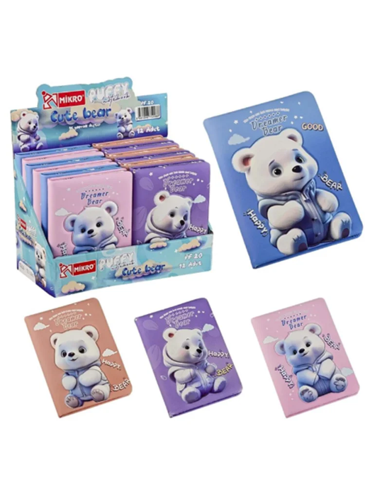 Mikro Not Defteri Puffy Cute Bear Gırl Pf-20