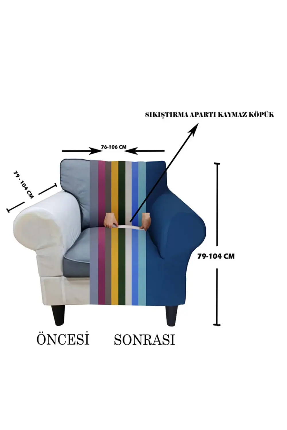 MİKRO PETEK KUMAŞ 2 ADET ÜÇLÜ-2 ADET TEKLİ KOLTUK KILIFI SETİ ARK