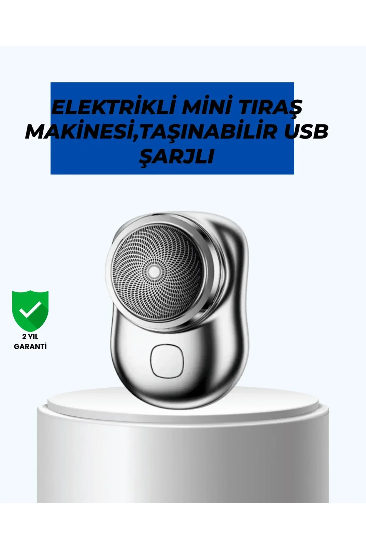 Mikro titreşim motorlu, düşük sesli, USB girişli tıraş makinesi