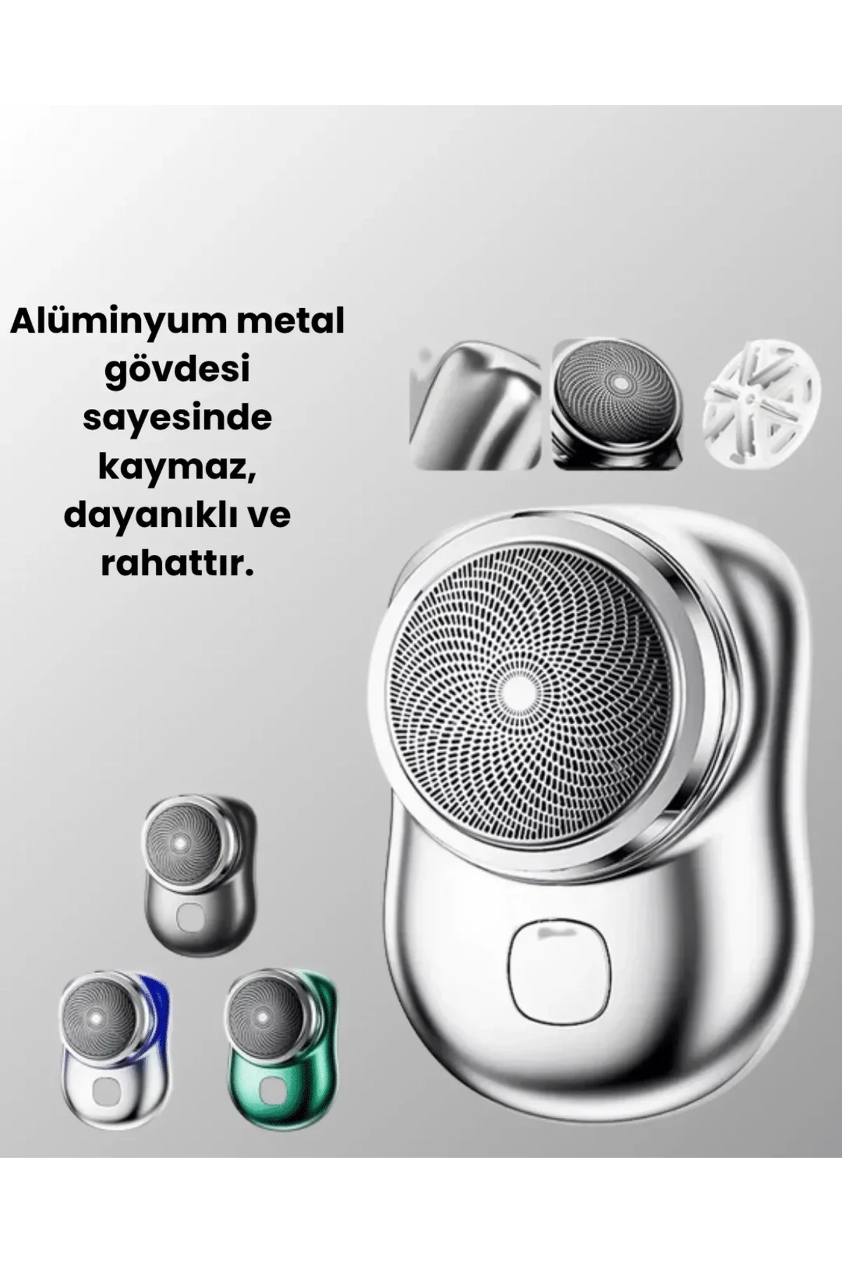 Mikro titreşim motorlu, düşük sesli, USB girişli tıraş makinesi