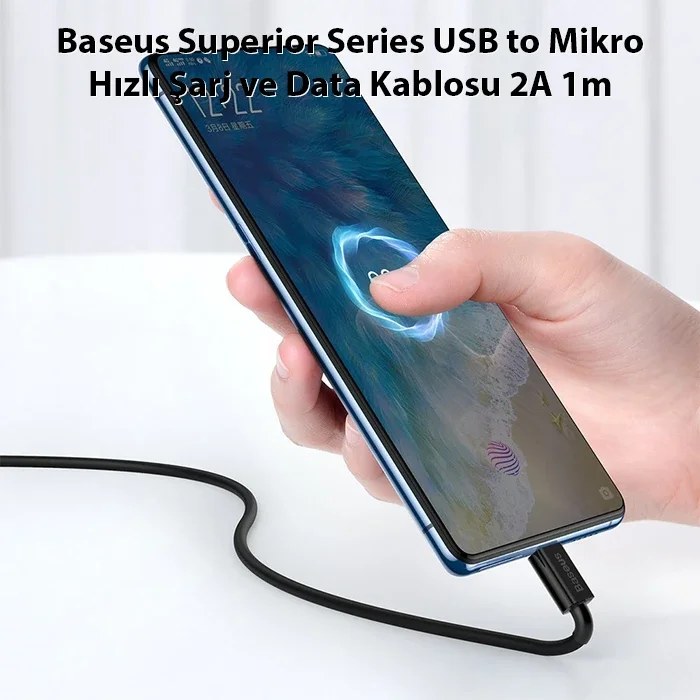 Mikro USB Hızlı Şarj Kablosu 2A 1m - Dayanıklı ABS&TPU 480 Mbps Veri Aktarım