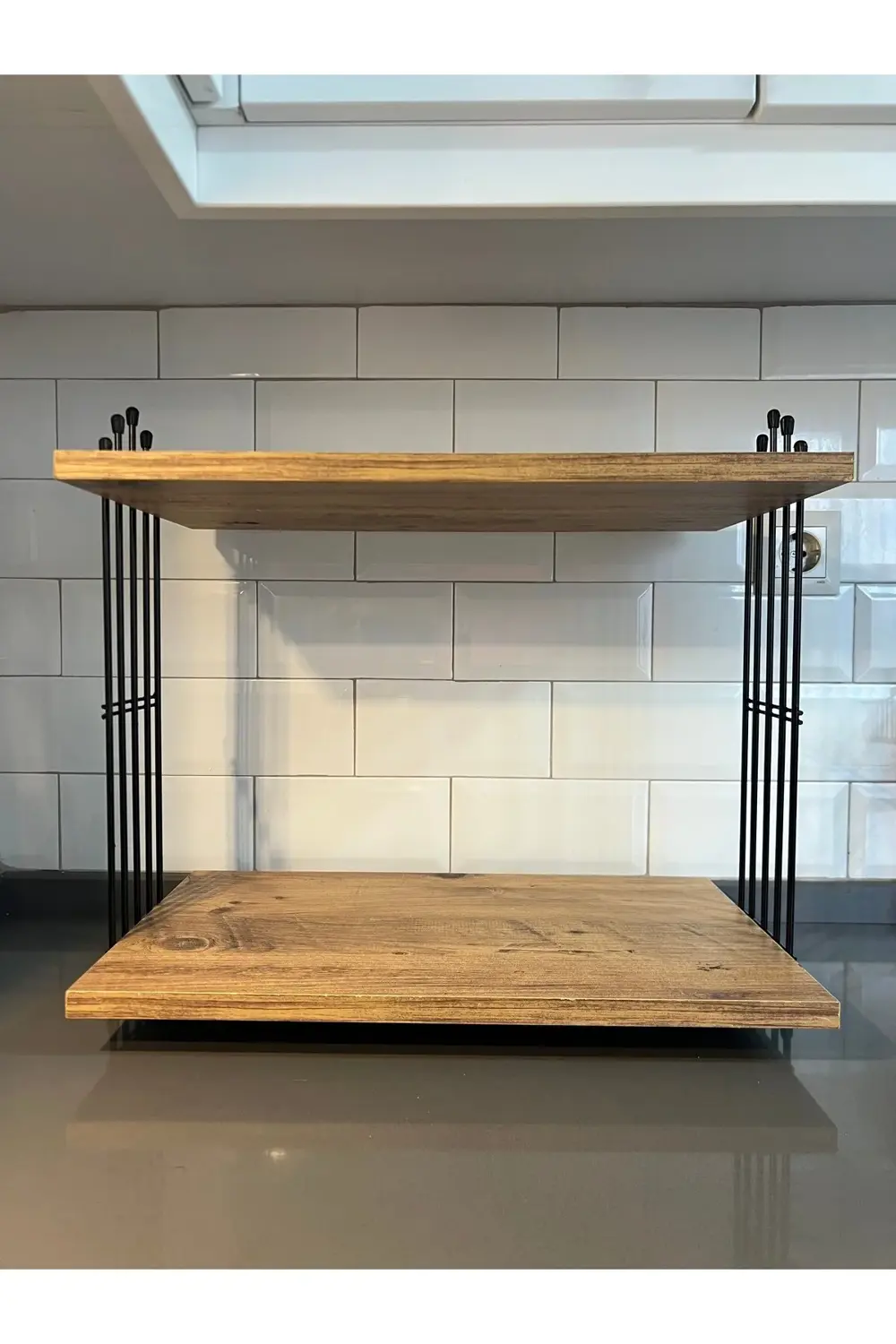 Mikrodalga Dolabı Tezgah Üstü Fırın Microdalga Mutfak Rafı Kahve