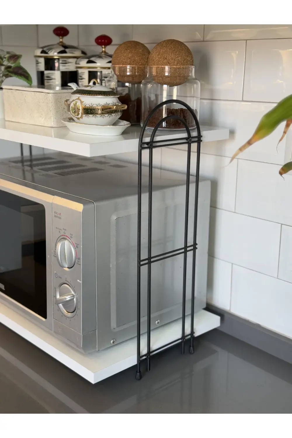 Mikrodalga Fırın Dolabı BEYAZ Tezgah Üstü Fırın Microdalga Mutfak