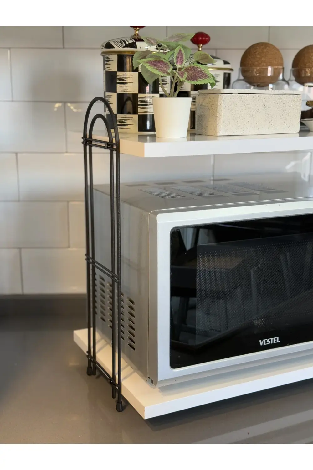 Mikrodalga Fırın Dolabı BEYAZ Tezgah Üstü Fırın Microdalga Mutfak