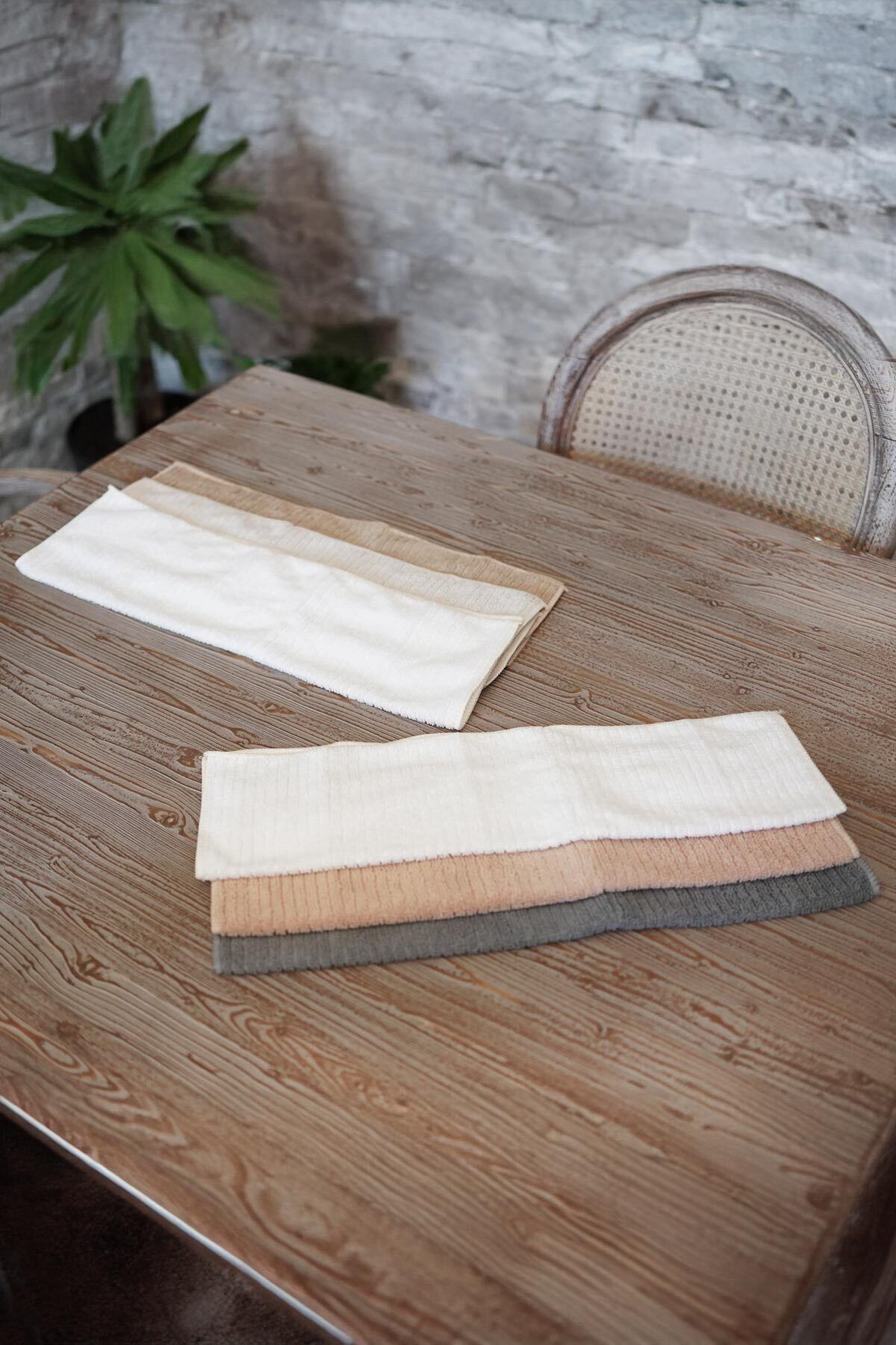 Pazar Kapısı Mikrofiber 3 Lü Temizlik Bezi 30X30 Cm Balkabağı, Krem, Bej