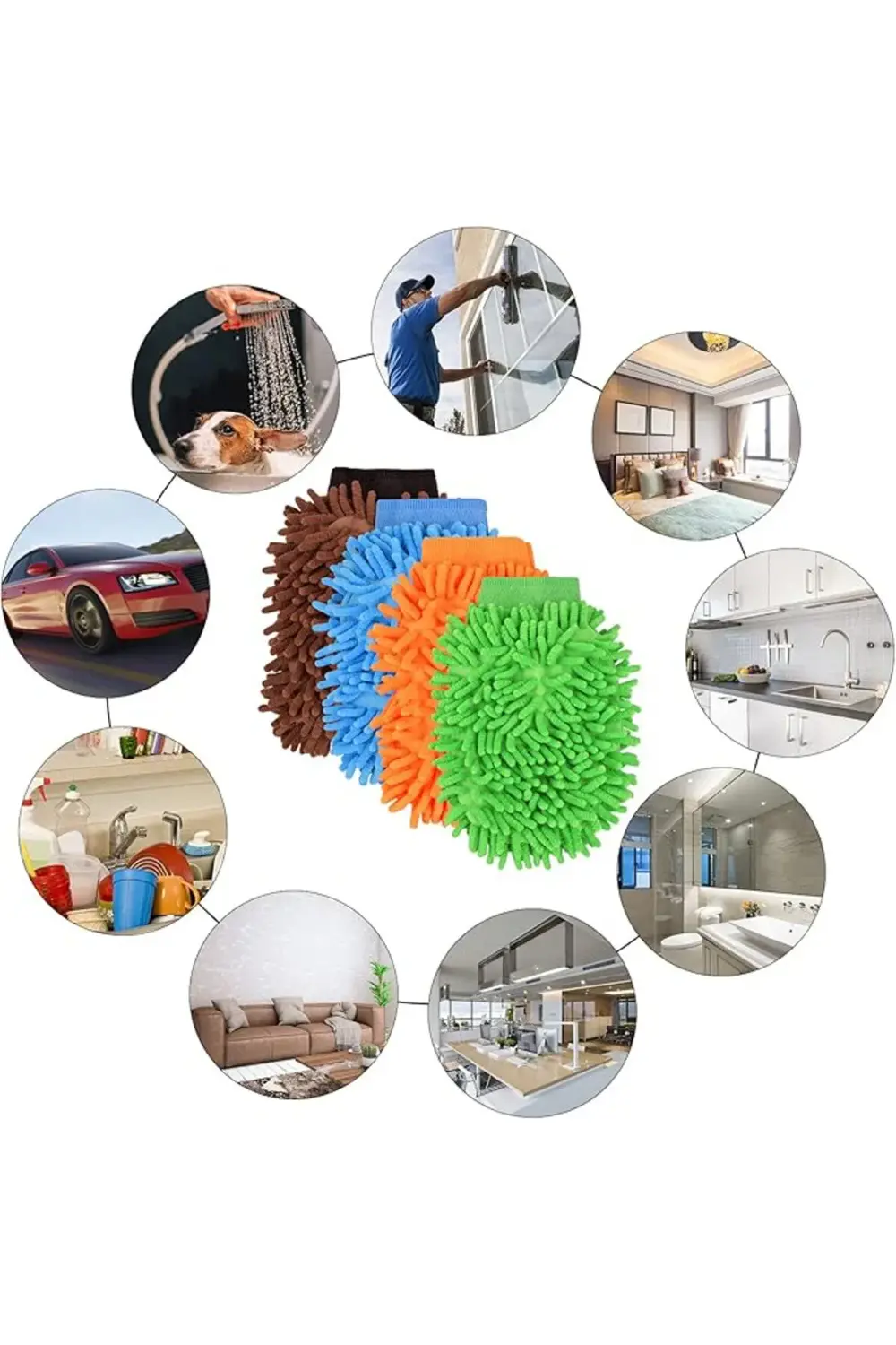 Mikrofiber Araç Yıkama Eldiveni