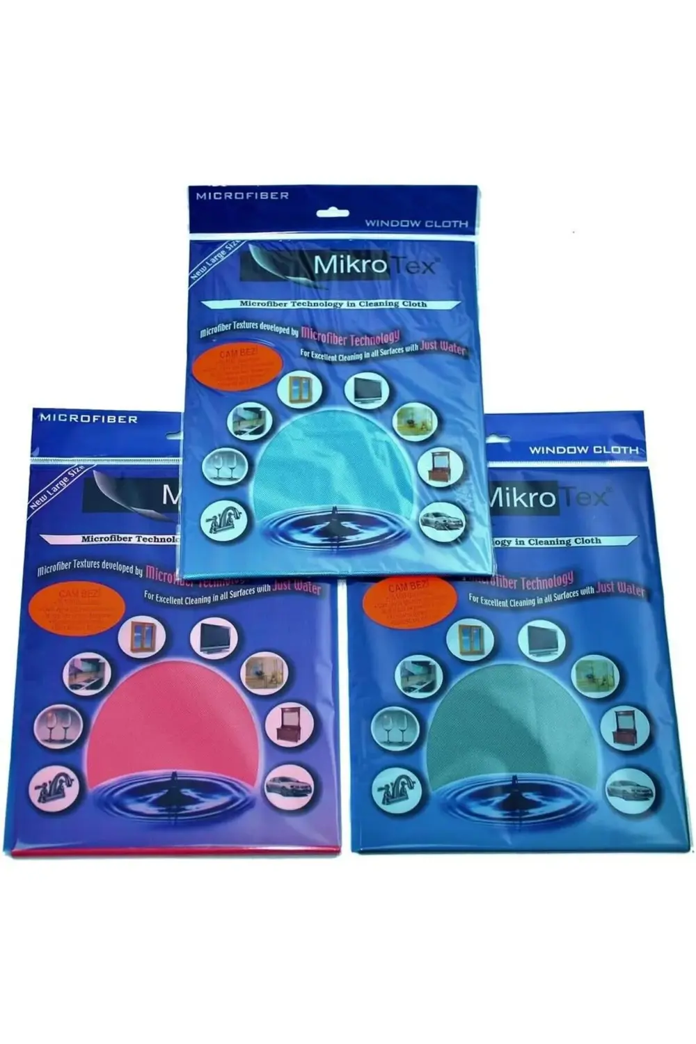 Mikrofiber Cam Bezi 6 Adet Çok Renkli 40 x 50 CM 1178227