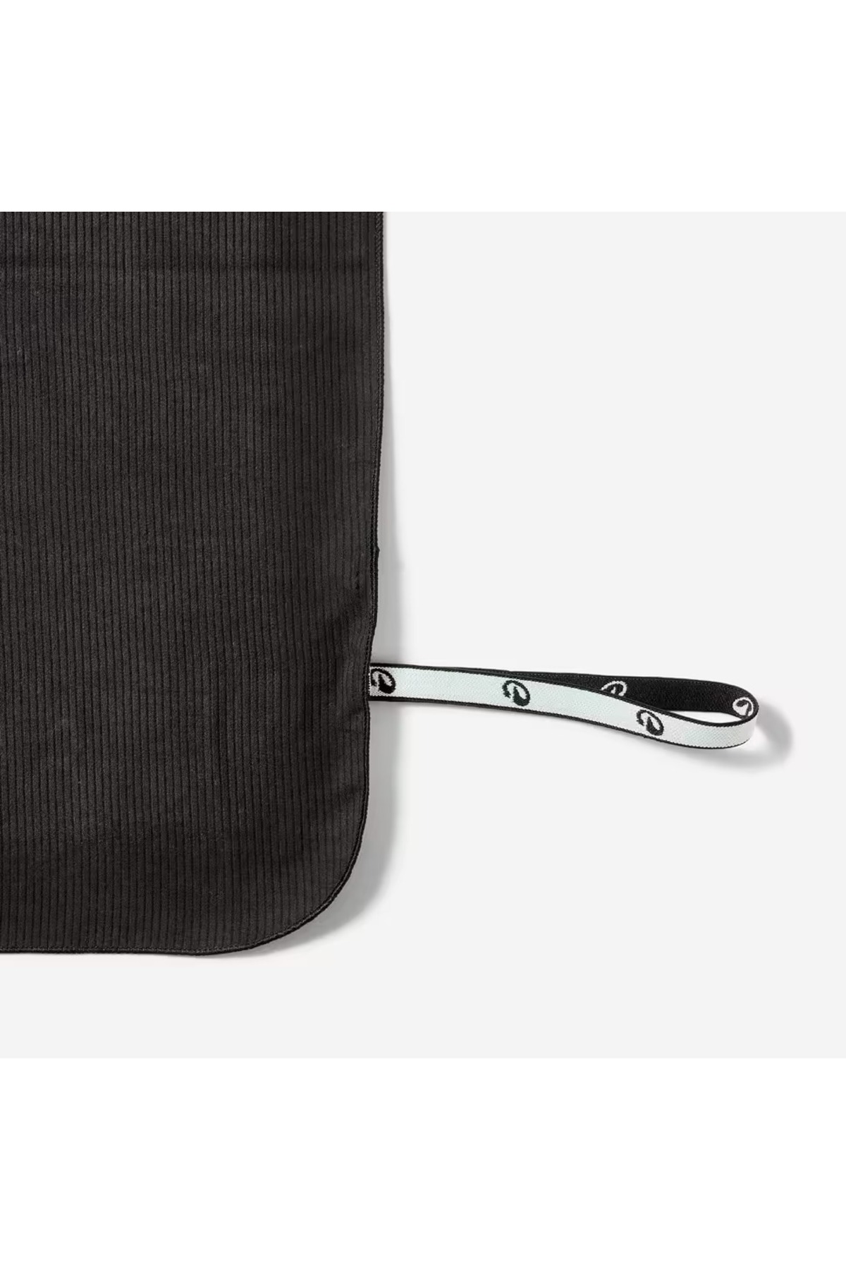 Mikrofiber Havlu - XL Boy - Siyah/Gri Çizgili - 110 × 175 cm