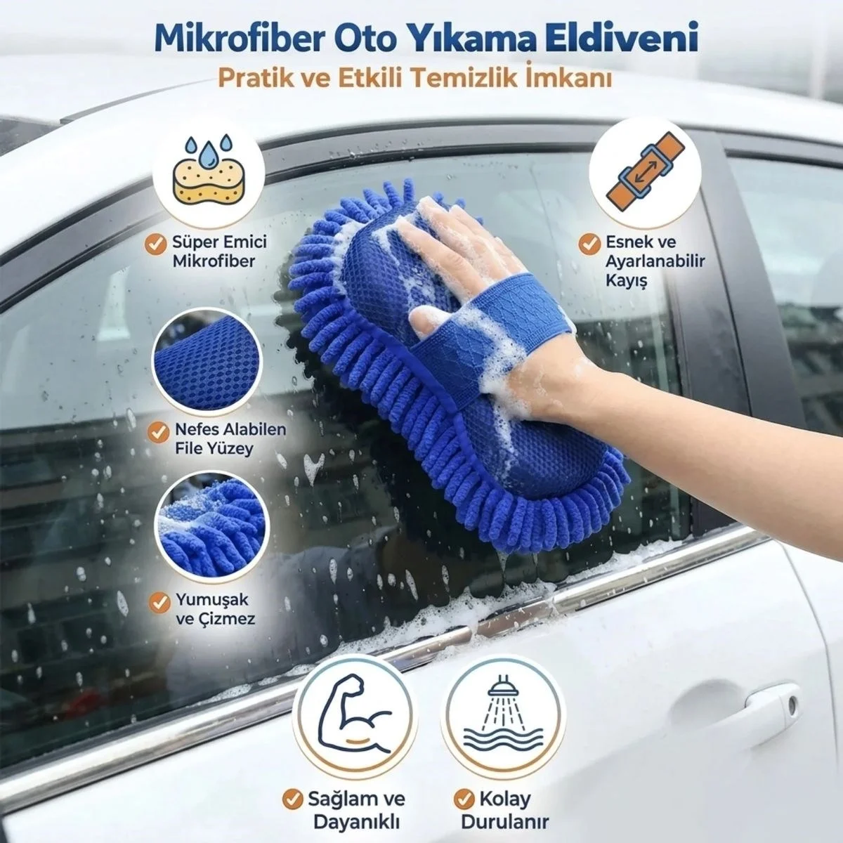 Mikrofiber Oto Yıkama Eldiveni – Kalın Süngerli Araç Temizleme Bezi, Araba Yıkama Eldiveni Bx40 Fiyatı, Yorumları ve Özellikleri