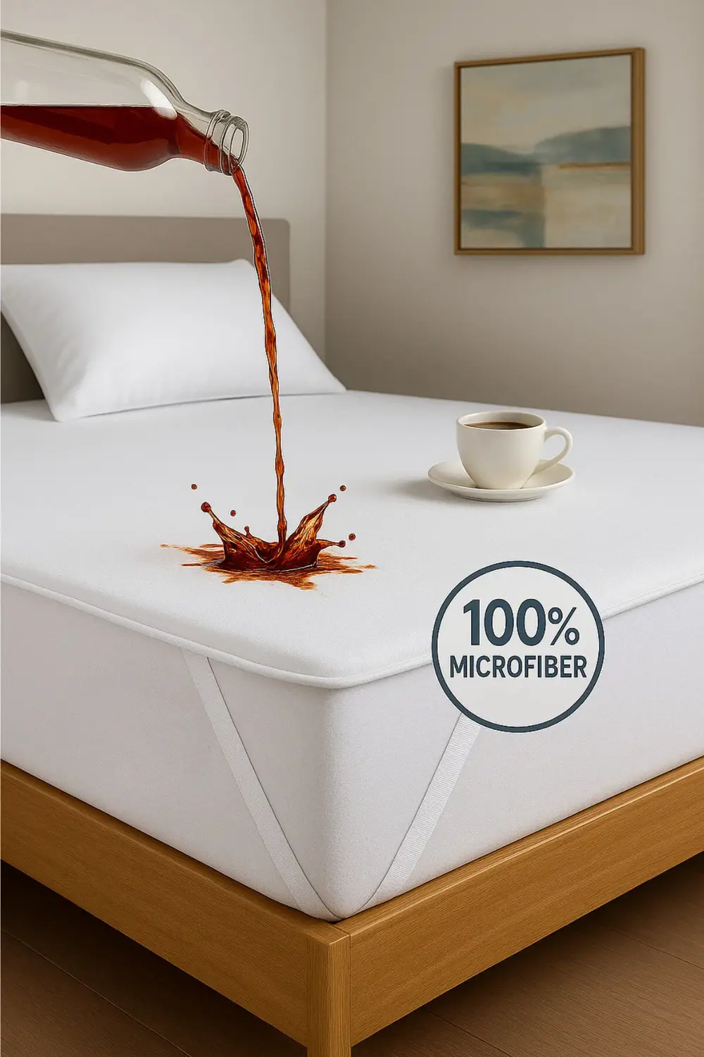 Mikrofiber Su Sıvı Geçirmez Köşe Lastikli Alez Çarşaf Tek Çift Ki