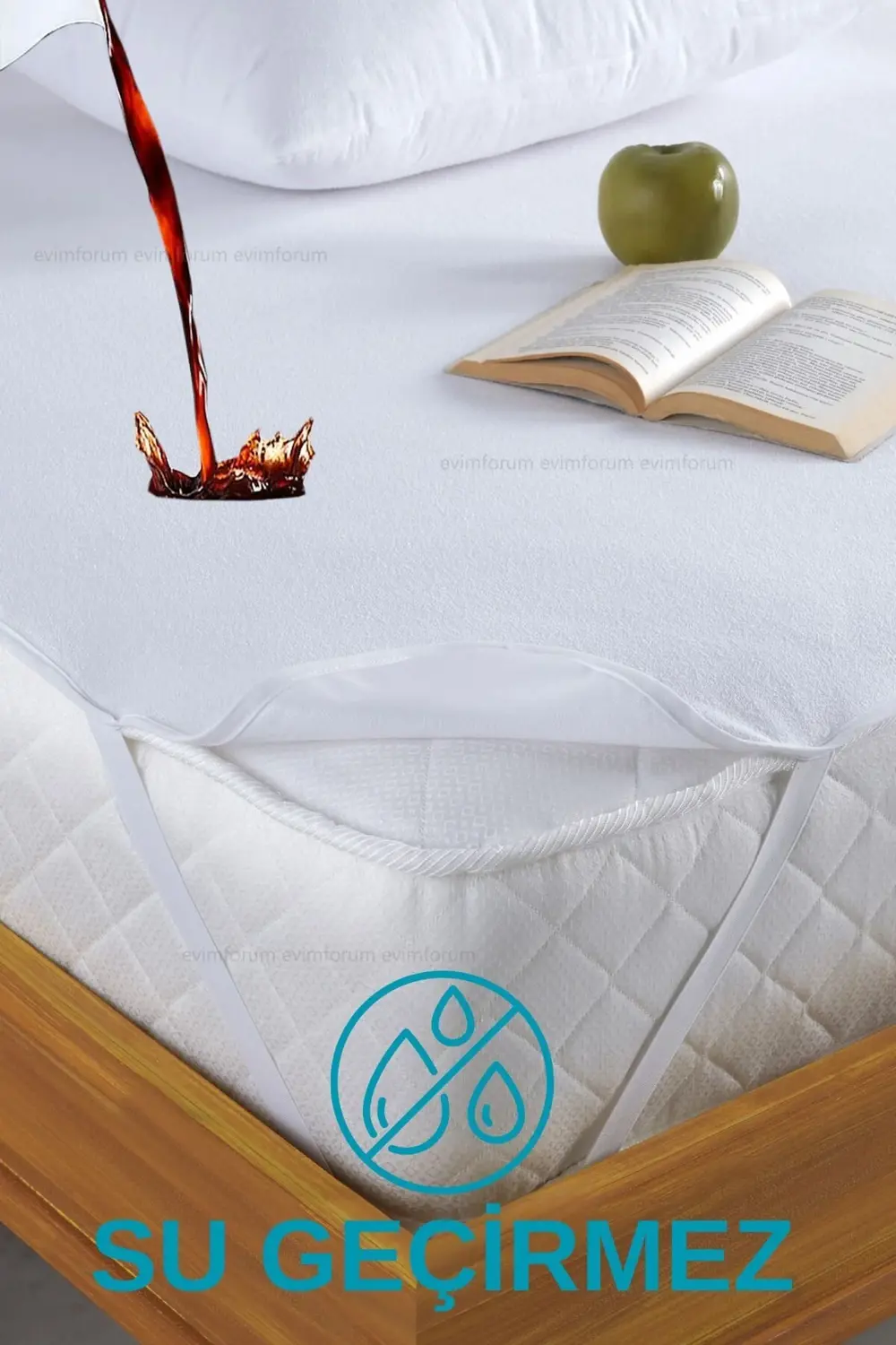 Mikrofiber Su Sıvı Geçirmez Köşe Lastikli Alez Çarşaf Tek Çift Ki