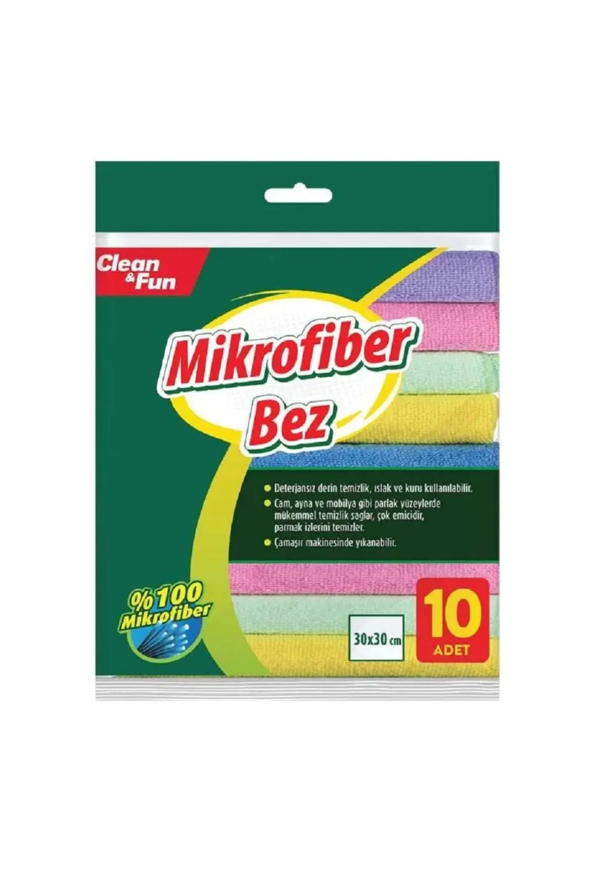 Mikrofiber Temizlik Bezi 30x30 10'lu