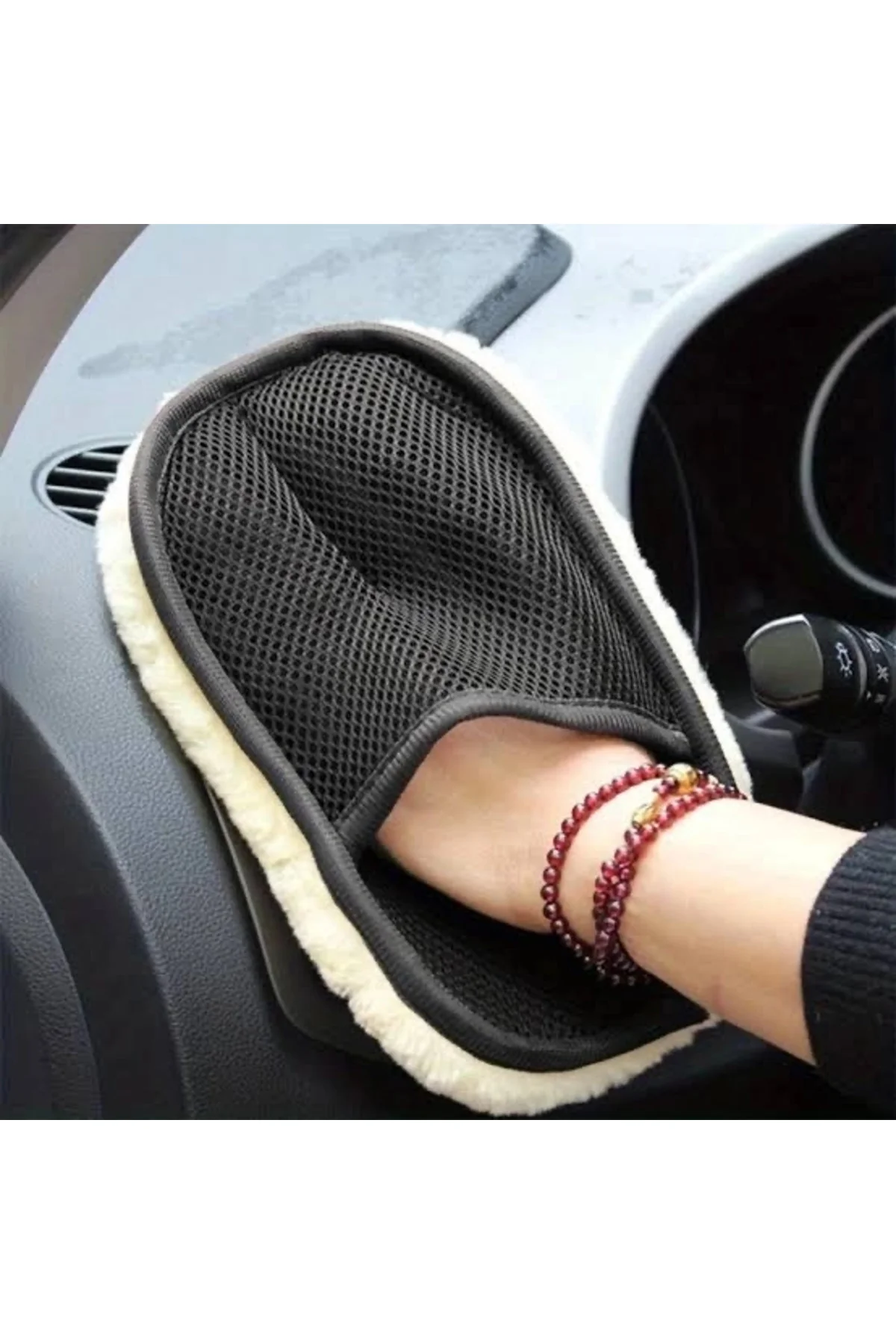 Mikrofiber Yün Araba Yıkama Eldiveni - Çizmez Ve Yüksek Emici - Görsel 3