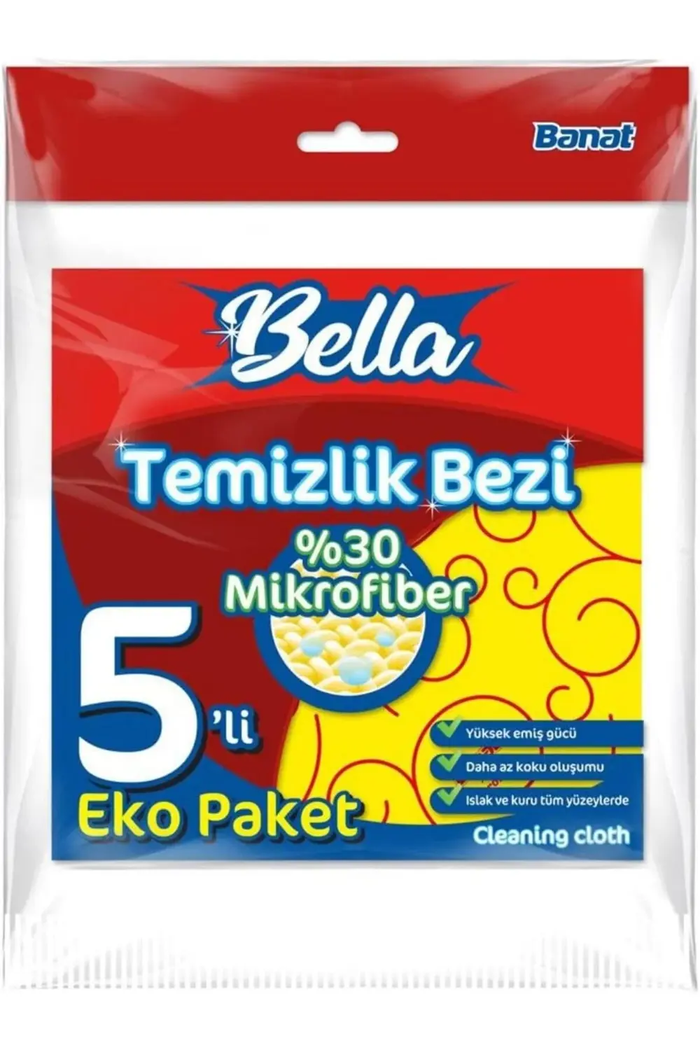 Mikrofiberli Temizlik Bezi 5'Li Eko Paket 1155328