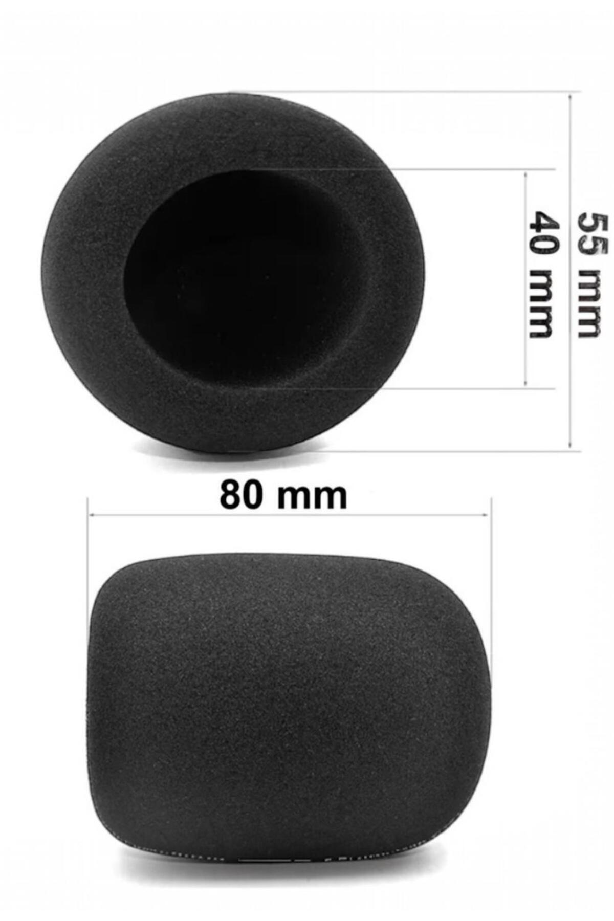 Mikrofon Süngeri Siyah Tekli | El Tipi Mikrofonlara Uyumlu