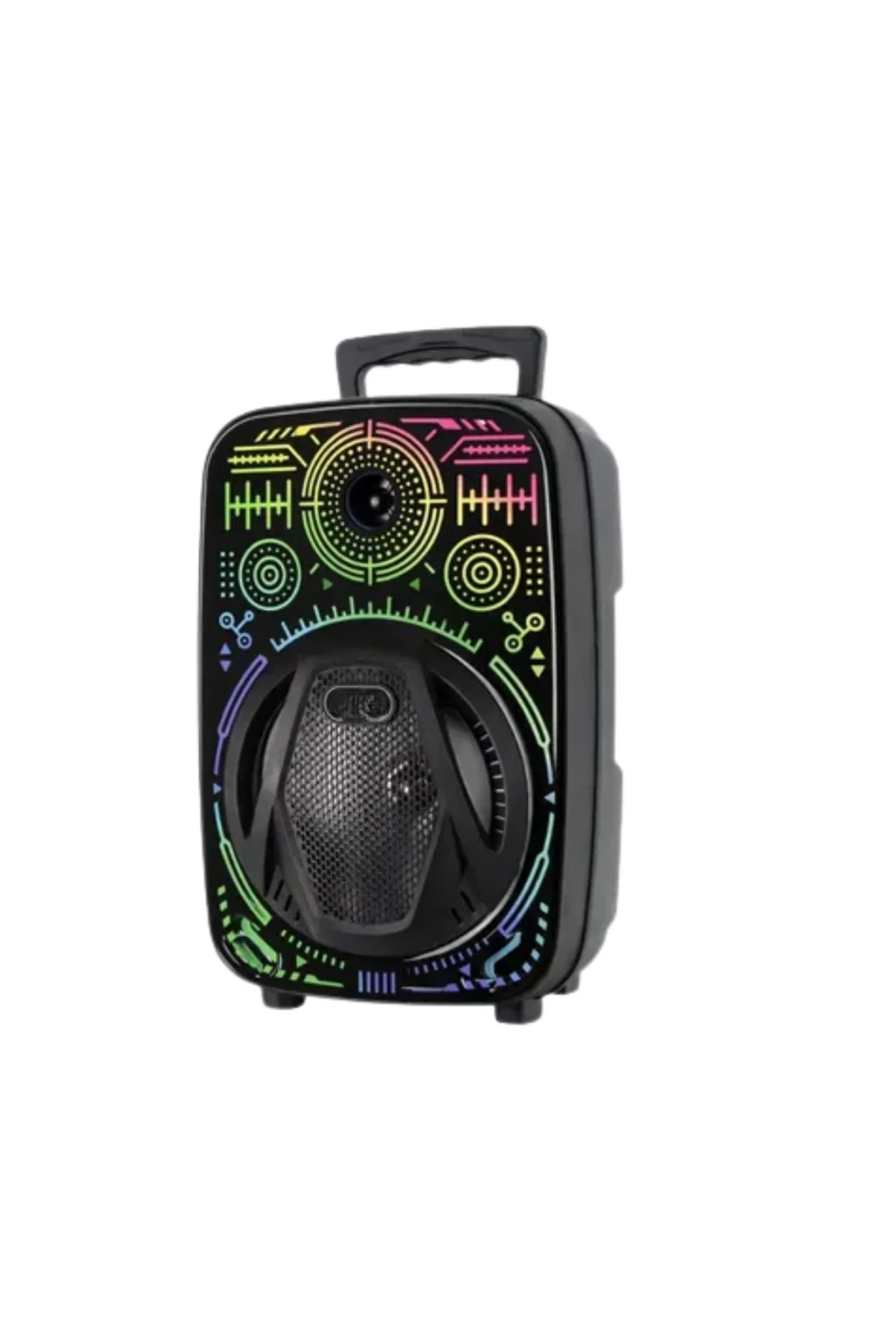Mikrofonlu Bluetooth Hoparlör 8 İnç RGB Işıklı Taşınabilir Ses Sistemi - Görsel 5