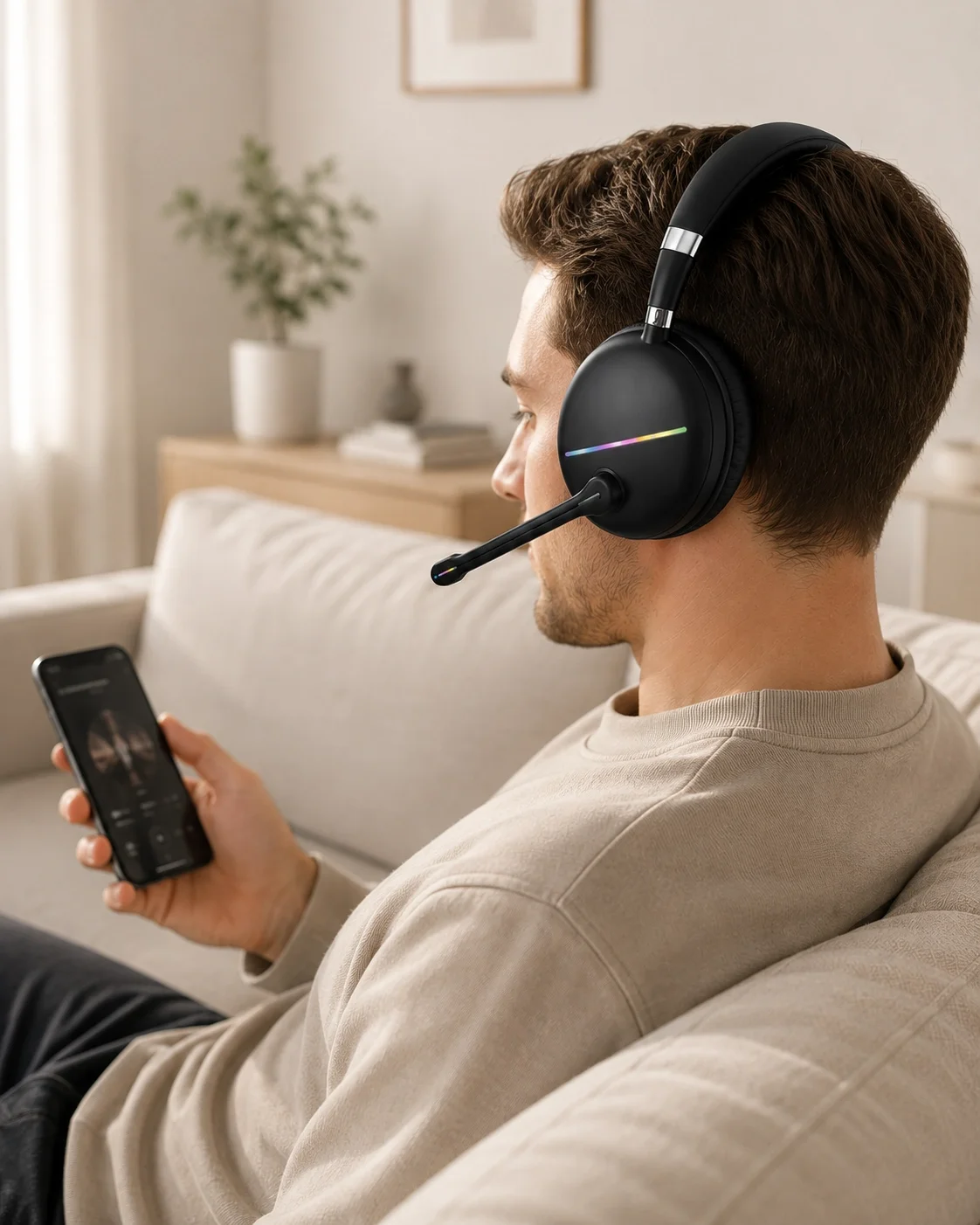 Mikrofonlu Bluetooth Kulak Üstü Kulaklık RGB Aydınlatmalı Type-C Şarjlı Fiyatı, Yorumları ve Özellikleri