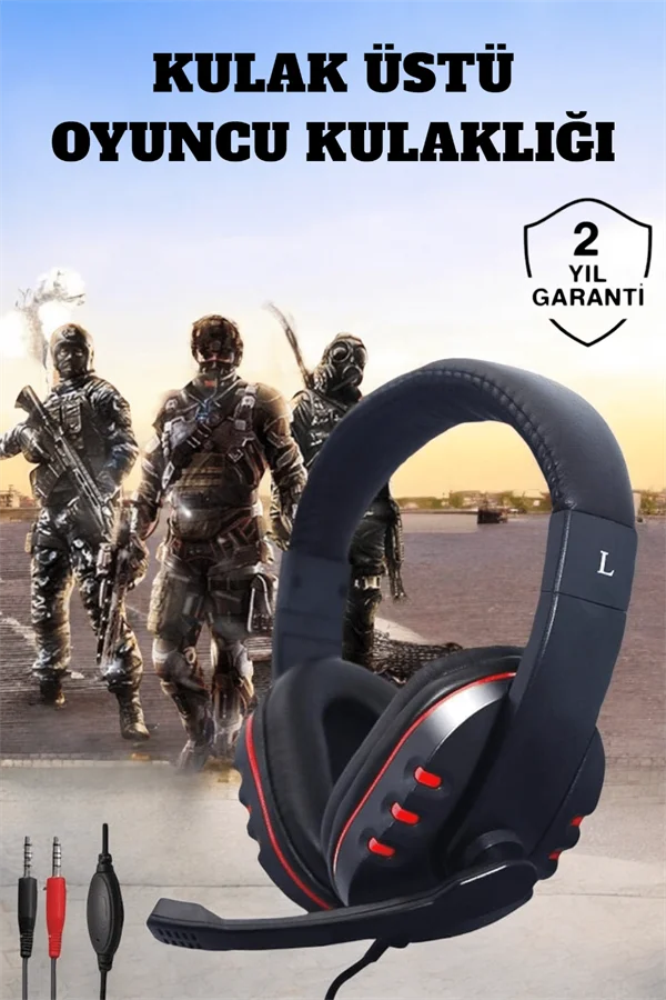 Mikrofonlu, Gürültü Engelleyici ve Dayanıklı Kulaklık: Oyun Perfo