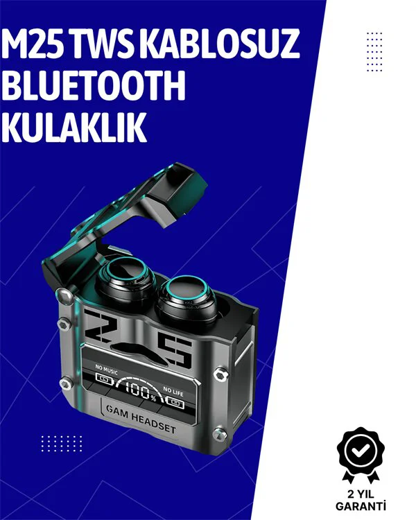 Mikrofonlu Gürültü Engelleyici Kablosuz Kulaklık - 180 Saat Pil Ömrü, LED Gösterge ve Powerbank Özelliği