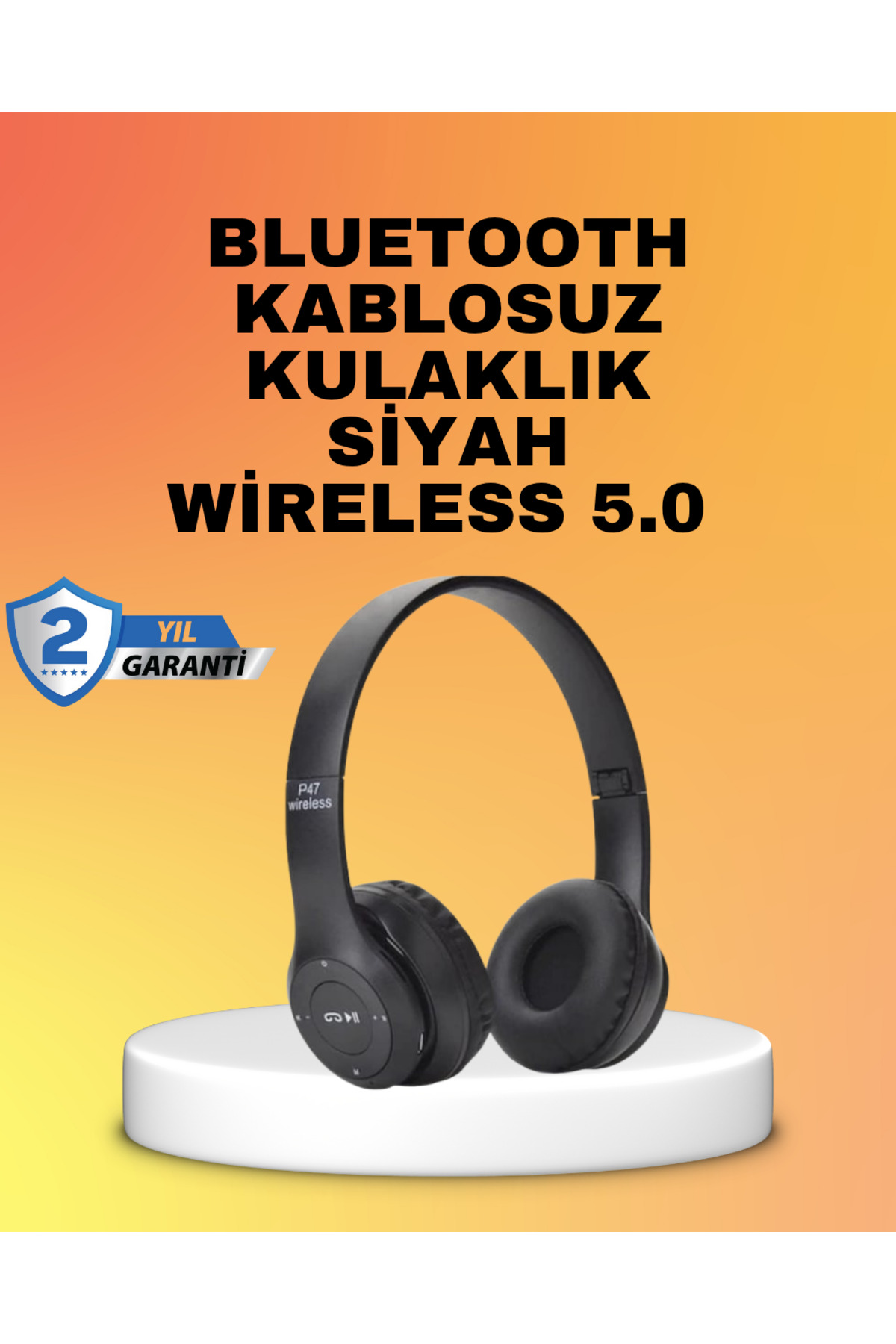 Mikrofonlu Kablosuz Kulaklık | Uzun Pil Ömrü Ve Stereo Ses Perfor