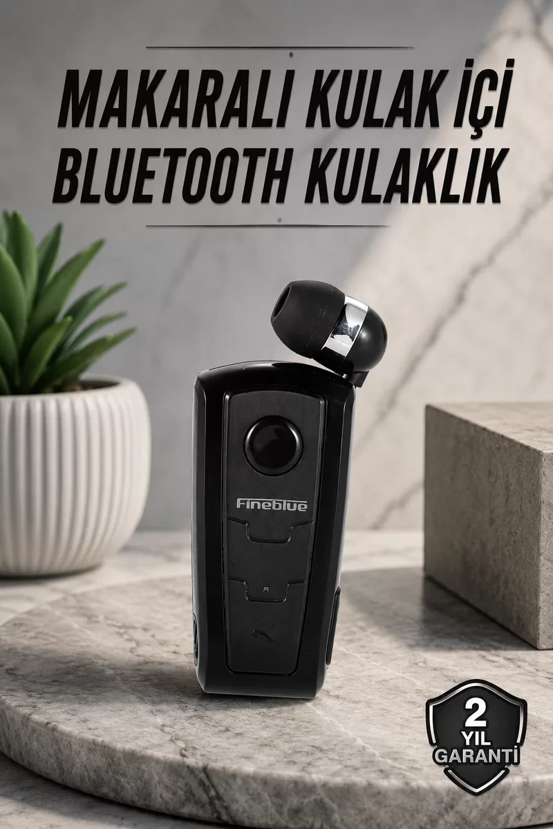Mikrofonlu Titreşimli Makaralı Bluetooth Kulakiçi Kulaklık - Tüm Telefonlara Uyumlu ve Pratik Çözüm