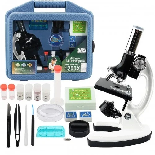 Mikroskop Taşınabilir Set 28 Parça Eğitim Mikroskop Kiti 300x 600x Ve 1200x Çocuklara Fiyatı, Yorumları ve Özellikleri