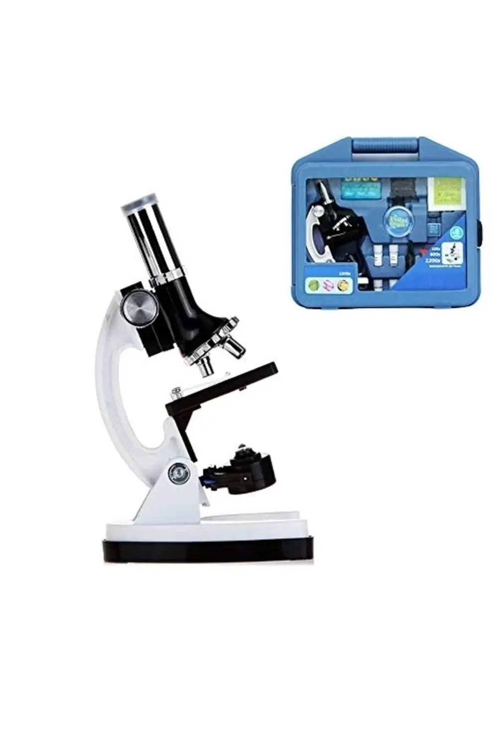 Mikroskop Taşınabilir Set 28 Parça Eğitim Mikroskop Kiti 300x 600