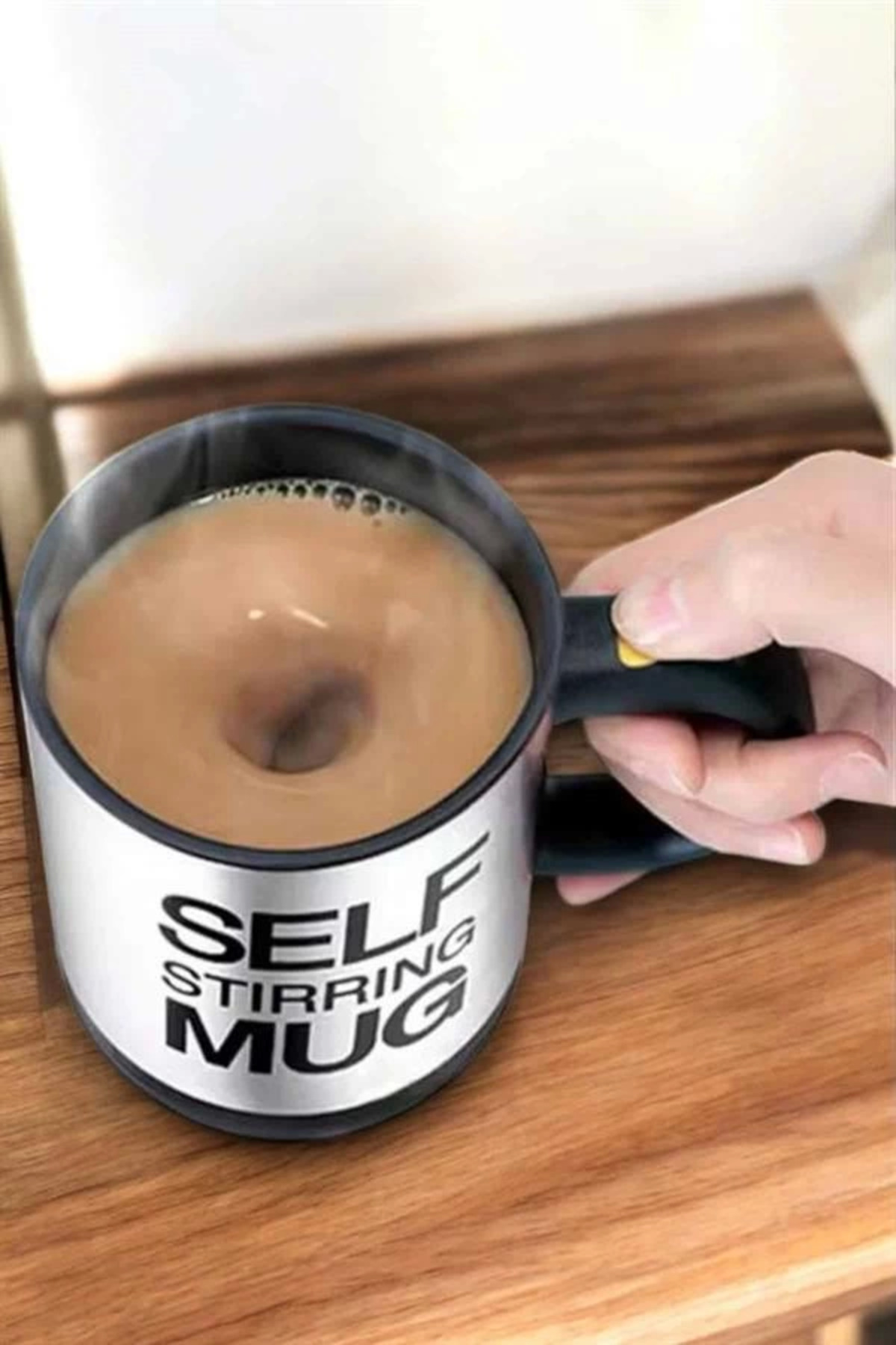 	 Çilektech Mikser Kupa Yazılı Mug Bardak Karıştırma Özelliği