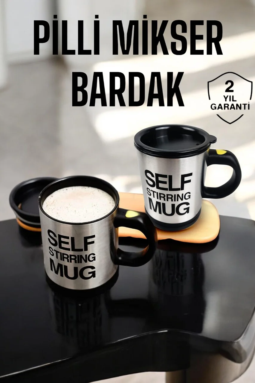 Mikser Kupa Yazılı Mug Bardak Karıştırma Özelliği Diğer