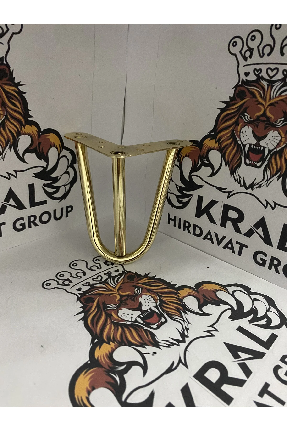 Mil Metal Sarı Mobilya Ayağı 10 Cm Çok Amaçlı Ayak, Koltuk, Tv Ün