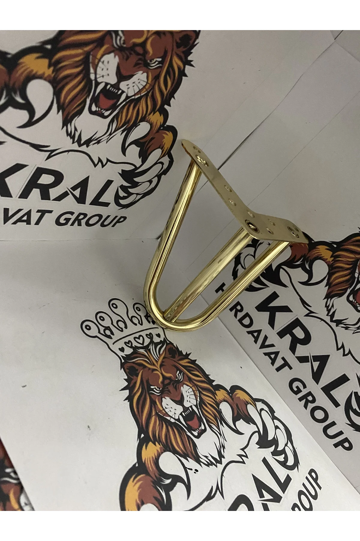 Mil Metal Sarı Mobilya Ayağı 10 Cm Çok Amaçlı Ayak, Koltuk, Tv Ün