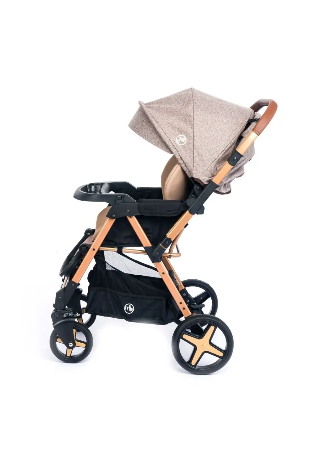 Milano Çift Yönlü Bebek Arabası-gold Kahve(YAĞMURLUK HEDİYE)