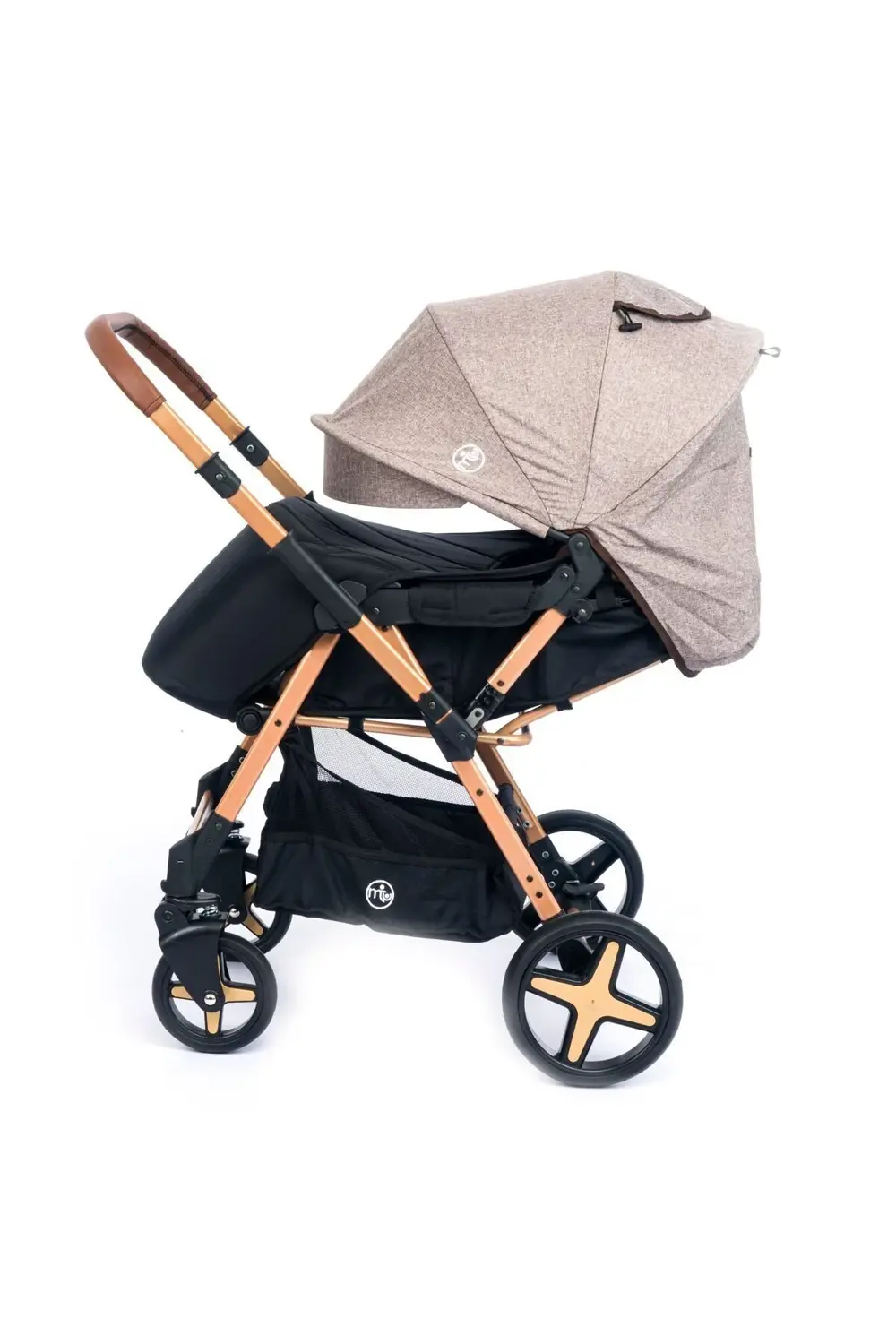Milano Çift Yönlü Bebek Arabası-gold Kahve(YAĞMURLUK HEDİYE)