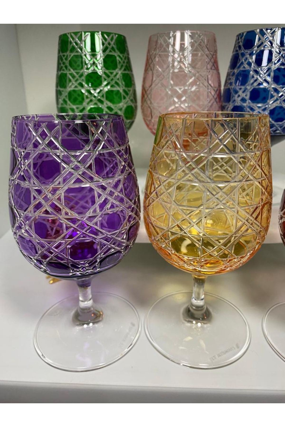 Elif Aksesuar Milano Hasır Model Kahve Yanı Su Bardağı Kadeh 6 Lı