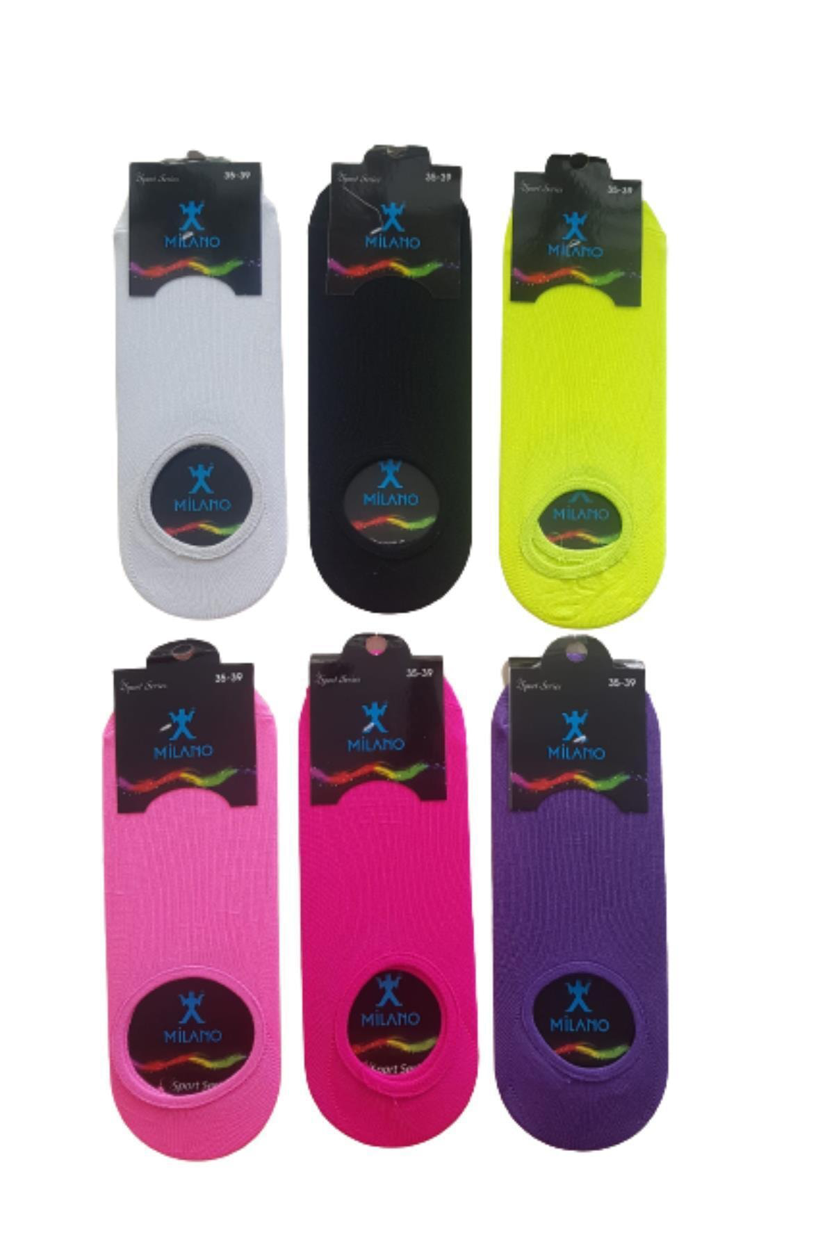 Milano Kaıdn 6 Çift Rengarenk Penye Babet Çorap