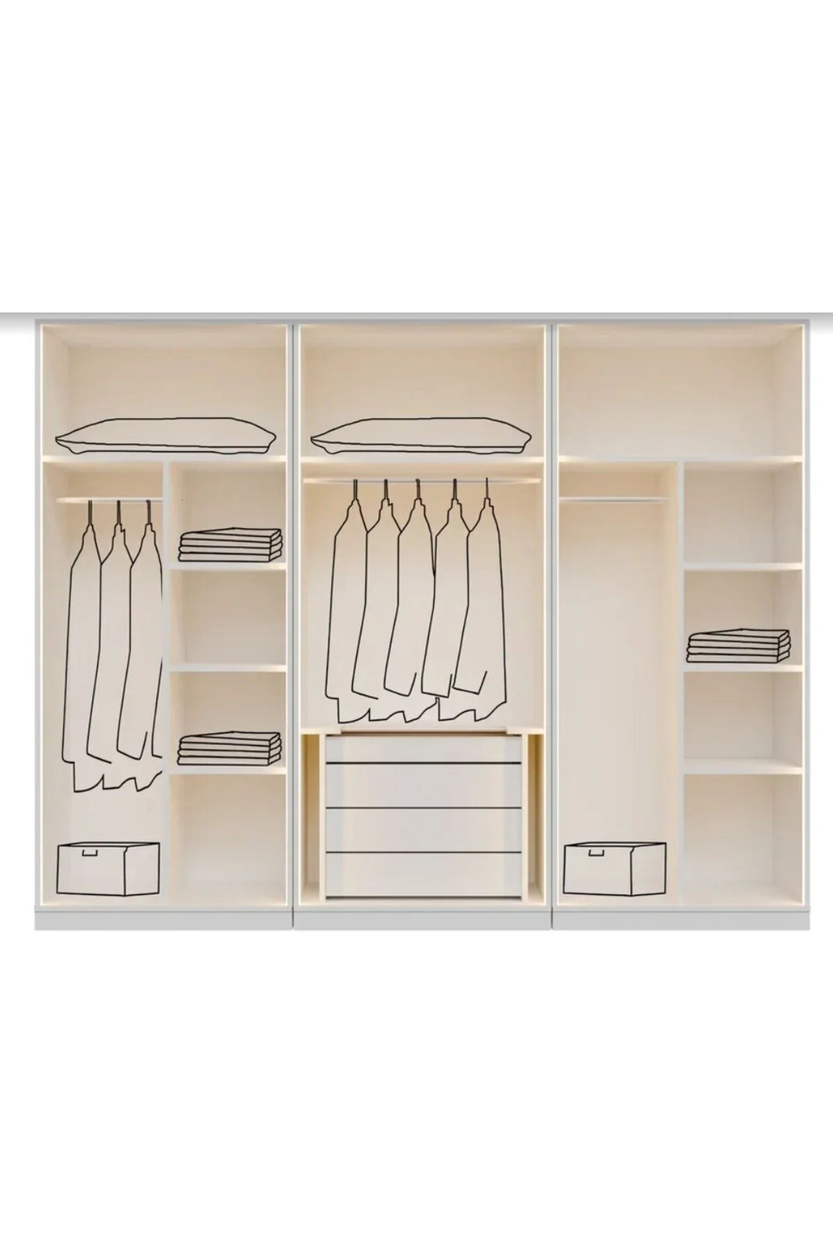 MİLANO MDF 6 KAPILI DOLAP MİLANO MDF 6 KAPILI DOLAP