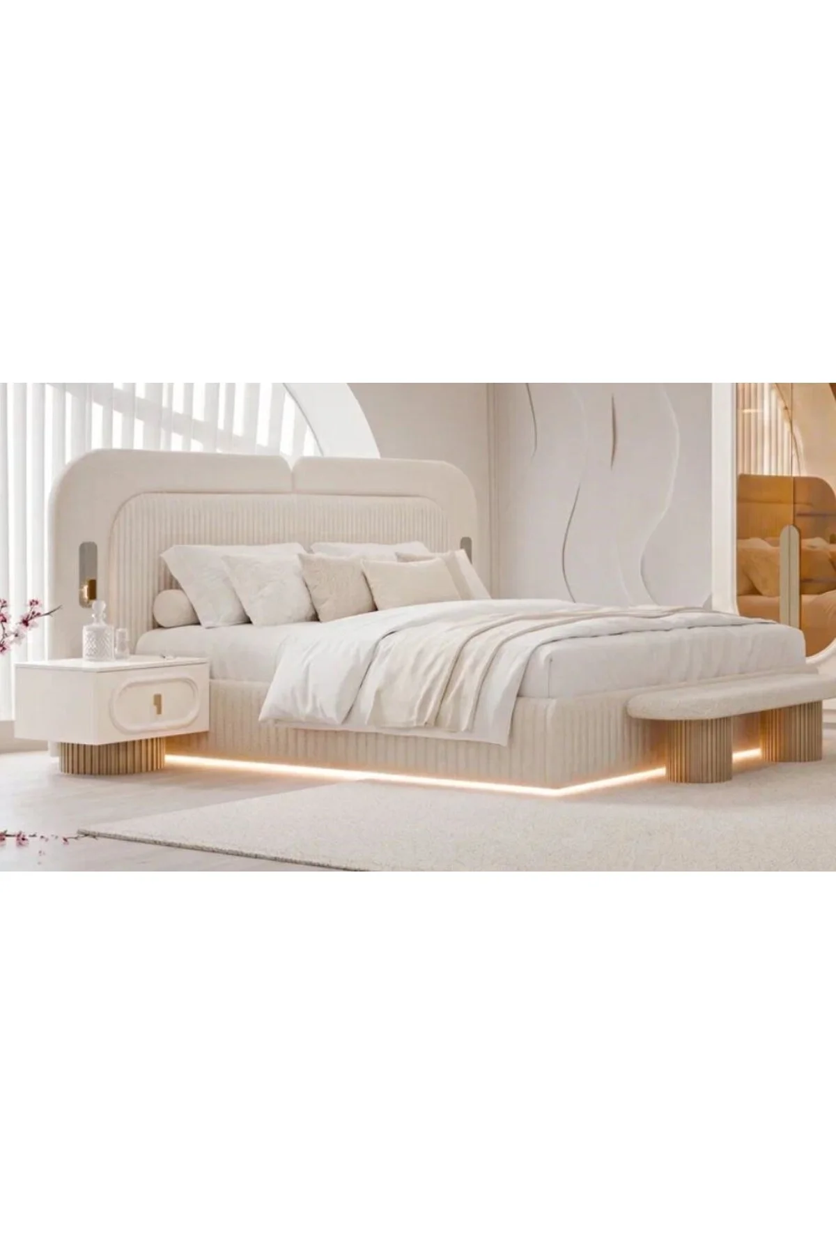 milano mdf bazalı karyola ve başlık milano mdf bazalı karyola ve başlık