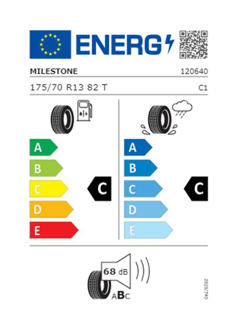 Milestone 175/70 R13 TL 82T CARMILE Yaz Lastiği (Üretim Tarihi:20