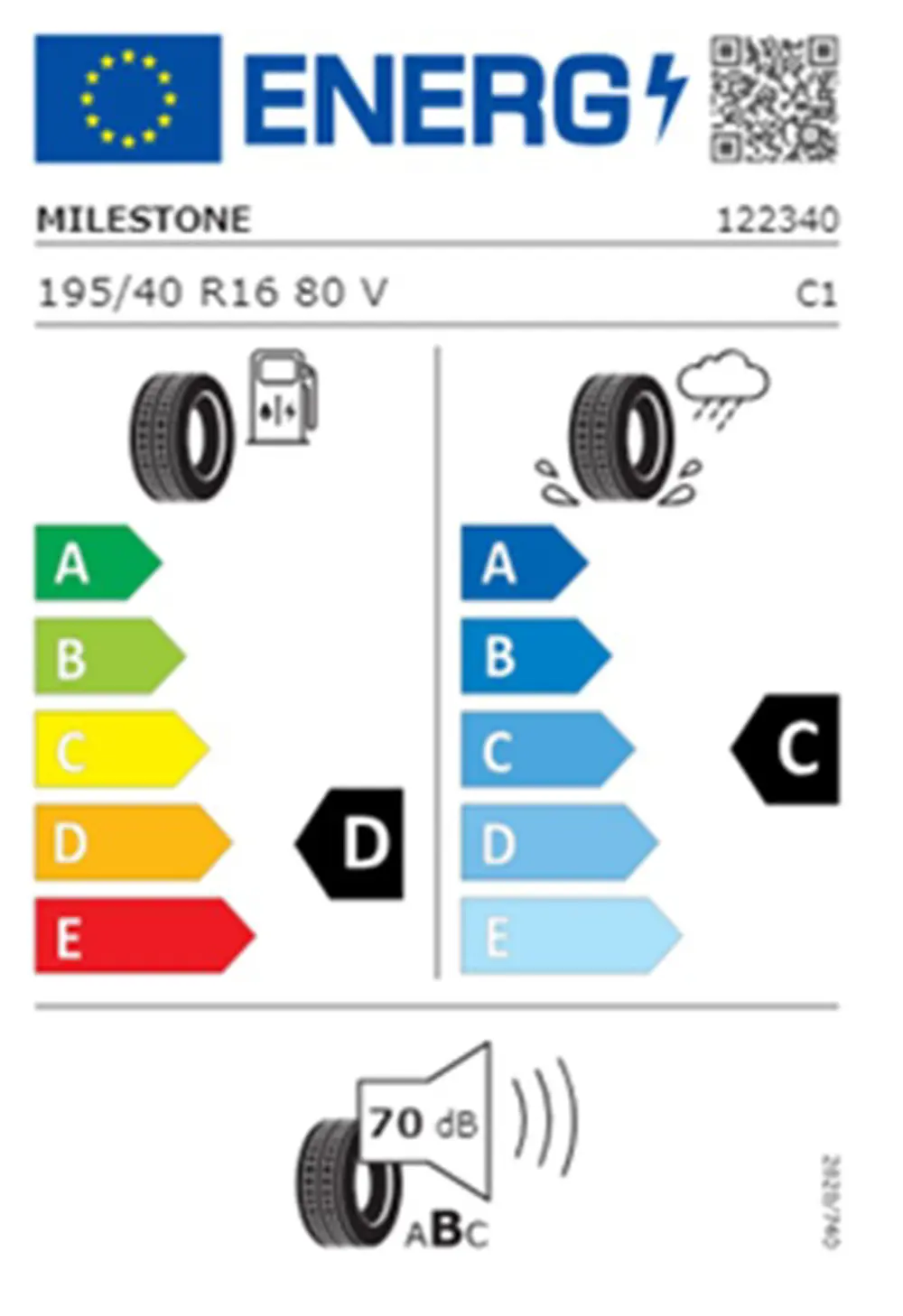 Milestone 195/40 R16 TL 80V REINF. CARMILE SPORT Yaz Lastiği (Üre