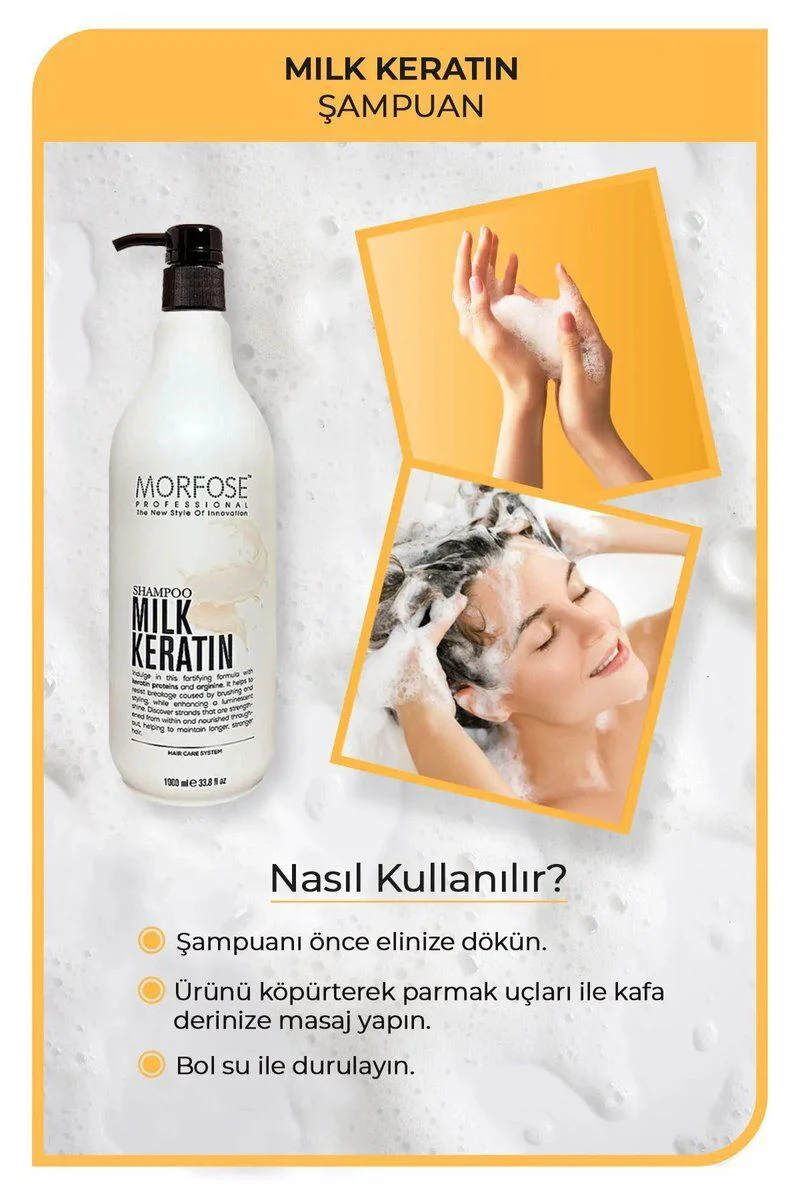Milk Keratin Şampuan 1000 ML - Besleyici Koruyucu Etki Fiyatı, Yorumları ve Özellikleri